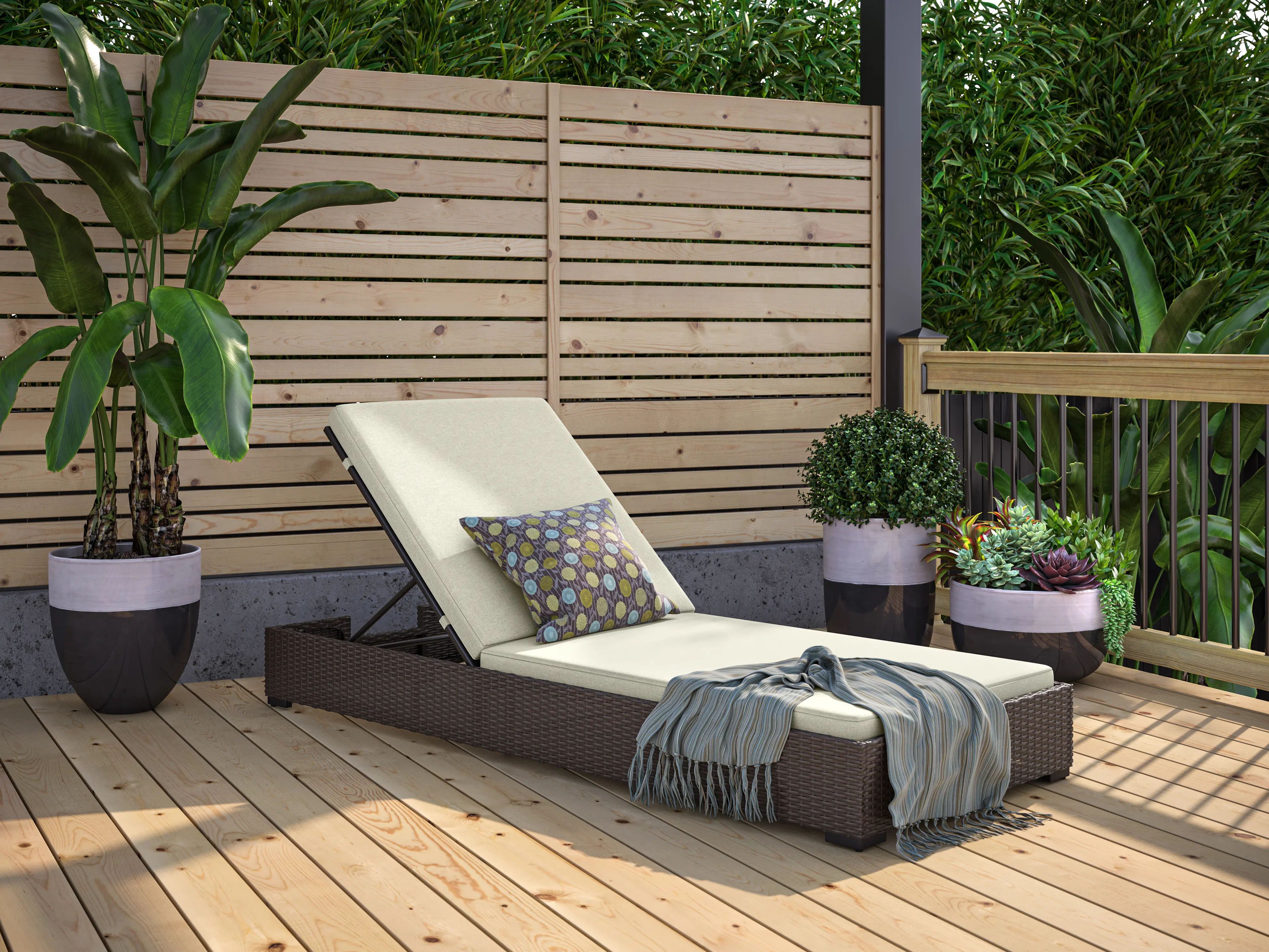 6800-83 Palm Springs Brown Outdoor Chaise Lounge-2