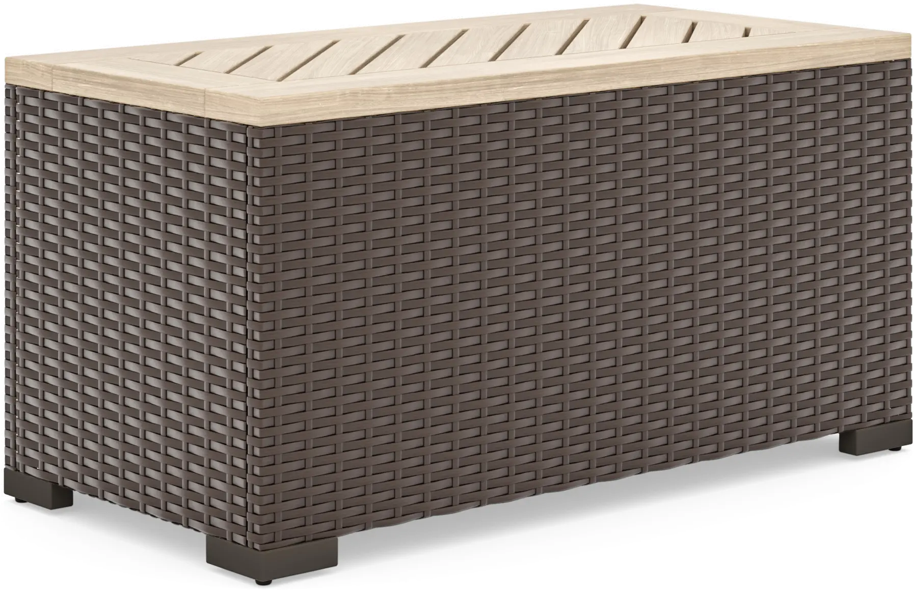 6800-12D-23 Palm Springs Brown Outdoor Chair Pair and Storage Table-4