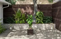 6800-24 Palm Springs Brown Outdoor Planter