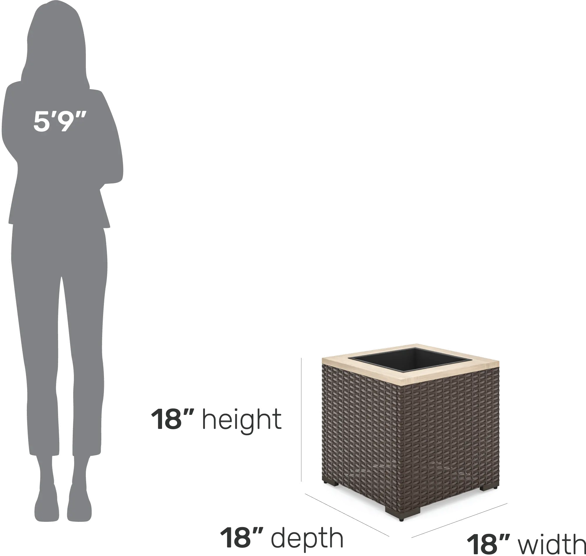 6800-24 Palm Springs Brown Outdoor Planter-4