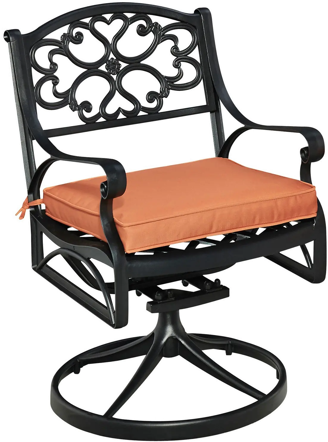 6654-305C Sanibel 42  Black 5 Piece Outdoor Dining Set with Swivel Chairs-3