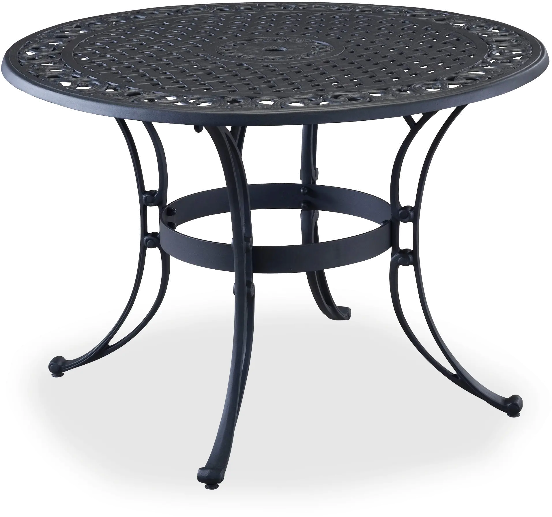 6654-305C Sanibel 42  Black 5 Piece Outdoor Dining Set with Swivel Chairs-4