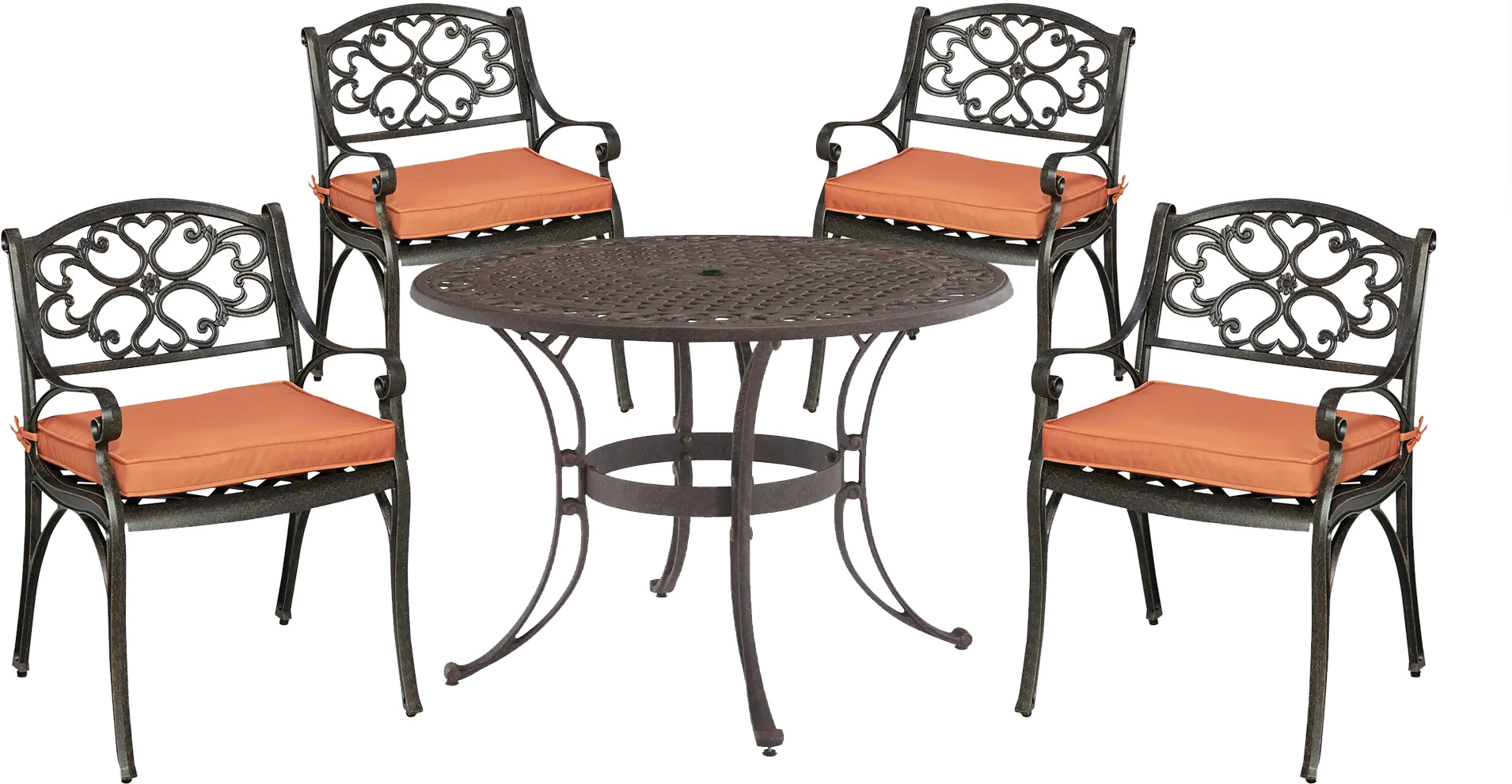 6655-308C Sanibel 42  Bronze 5 Piece Outdoor Dining Set-3