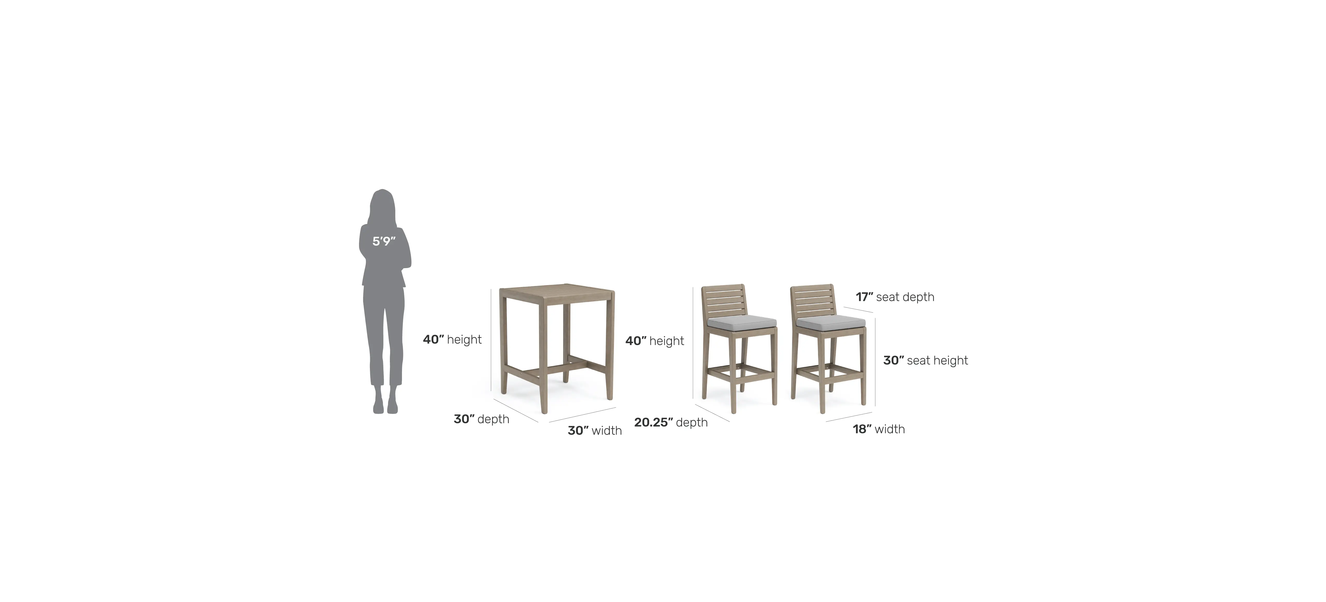 5675-35-87D Sustain Brown Outdoor High Bistro Table Set-3