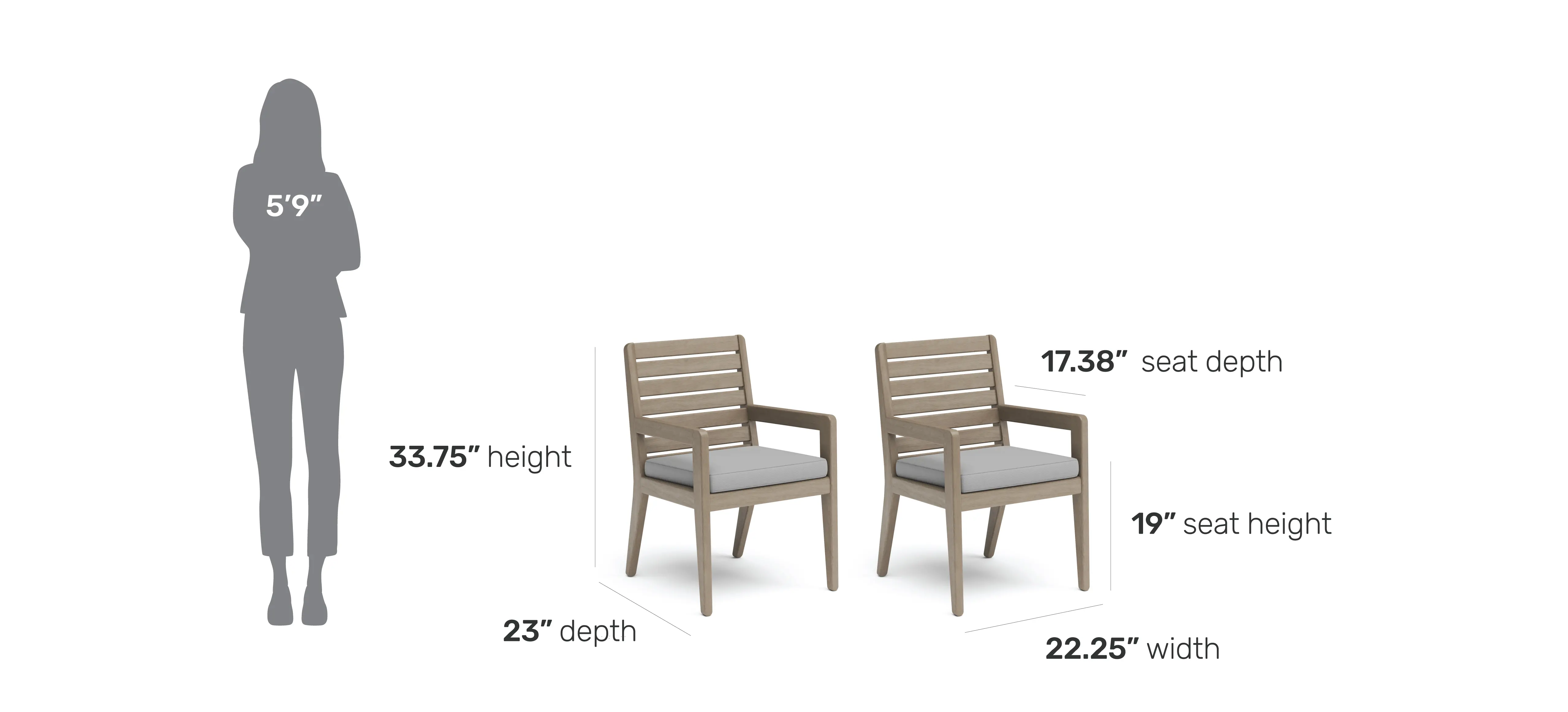 5675-81 Sustain Brown and Gray Outdoor Dining Armchair, Set of Two-7