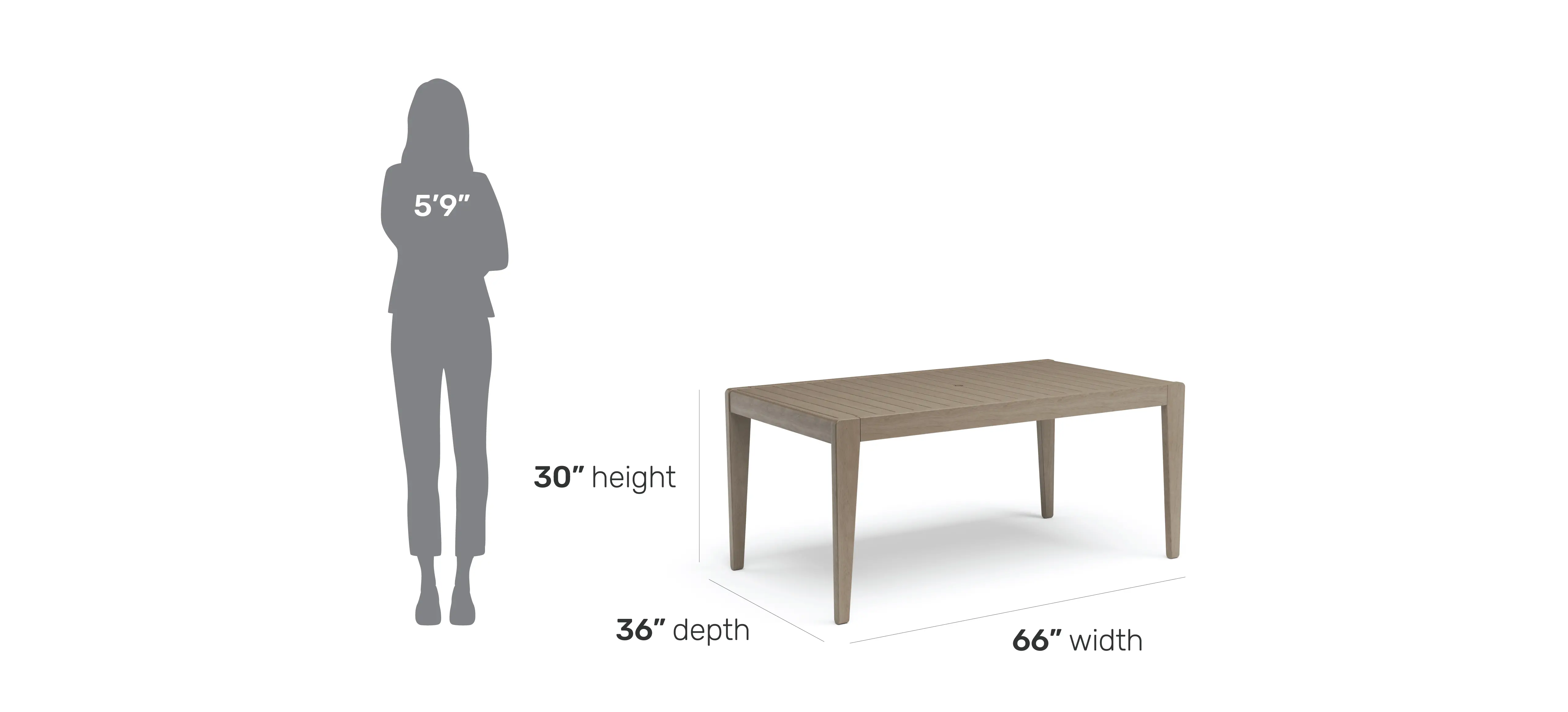 5675-31 Sustain Brown Outdoor Dining Table-5