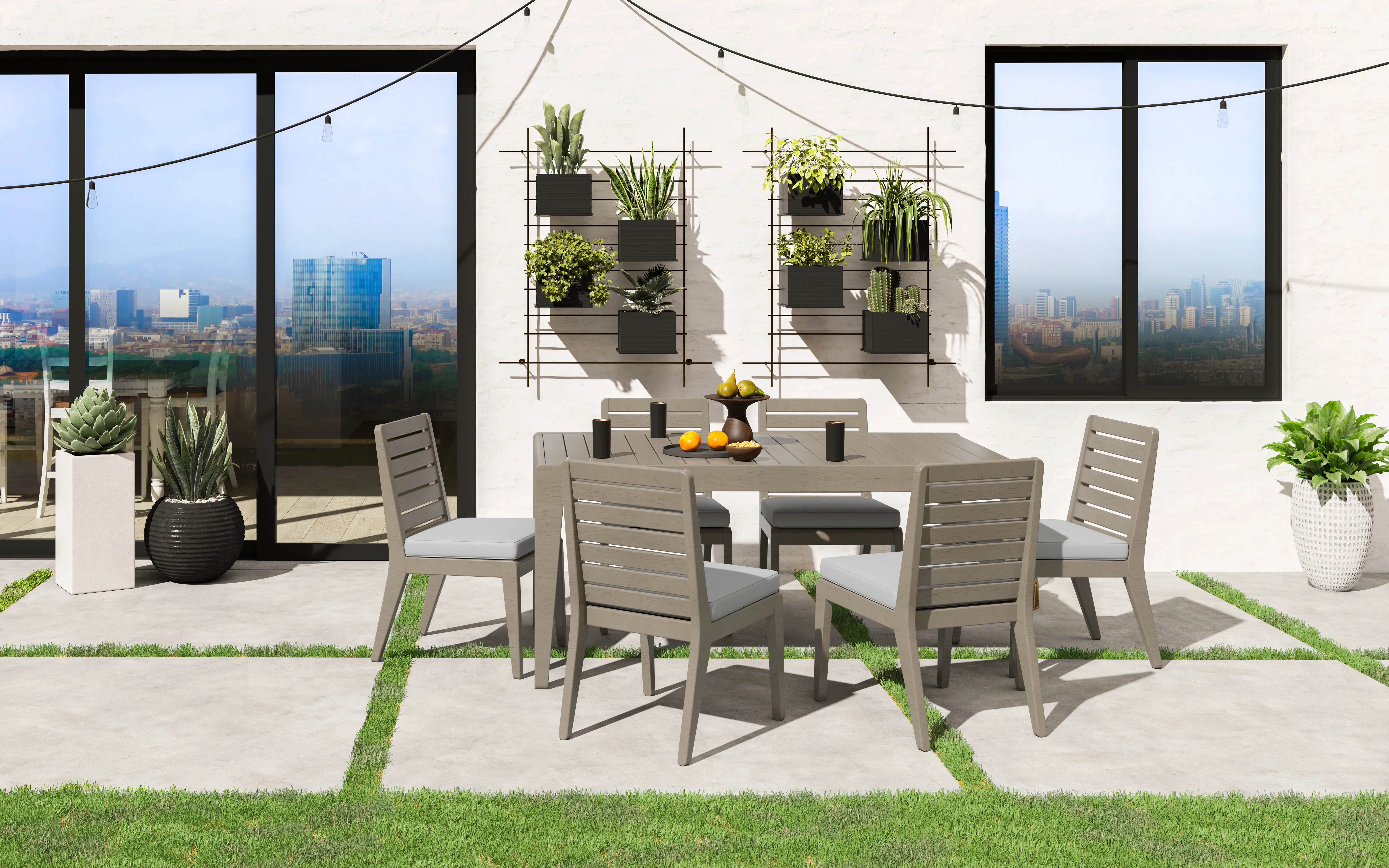 5675-31-80S Sustain Brown 7 Piece Outdoor Dining Set-2