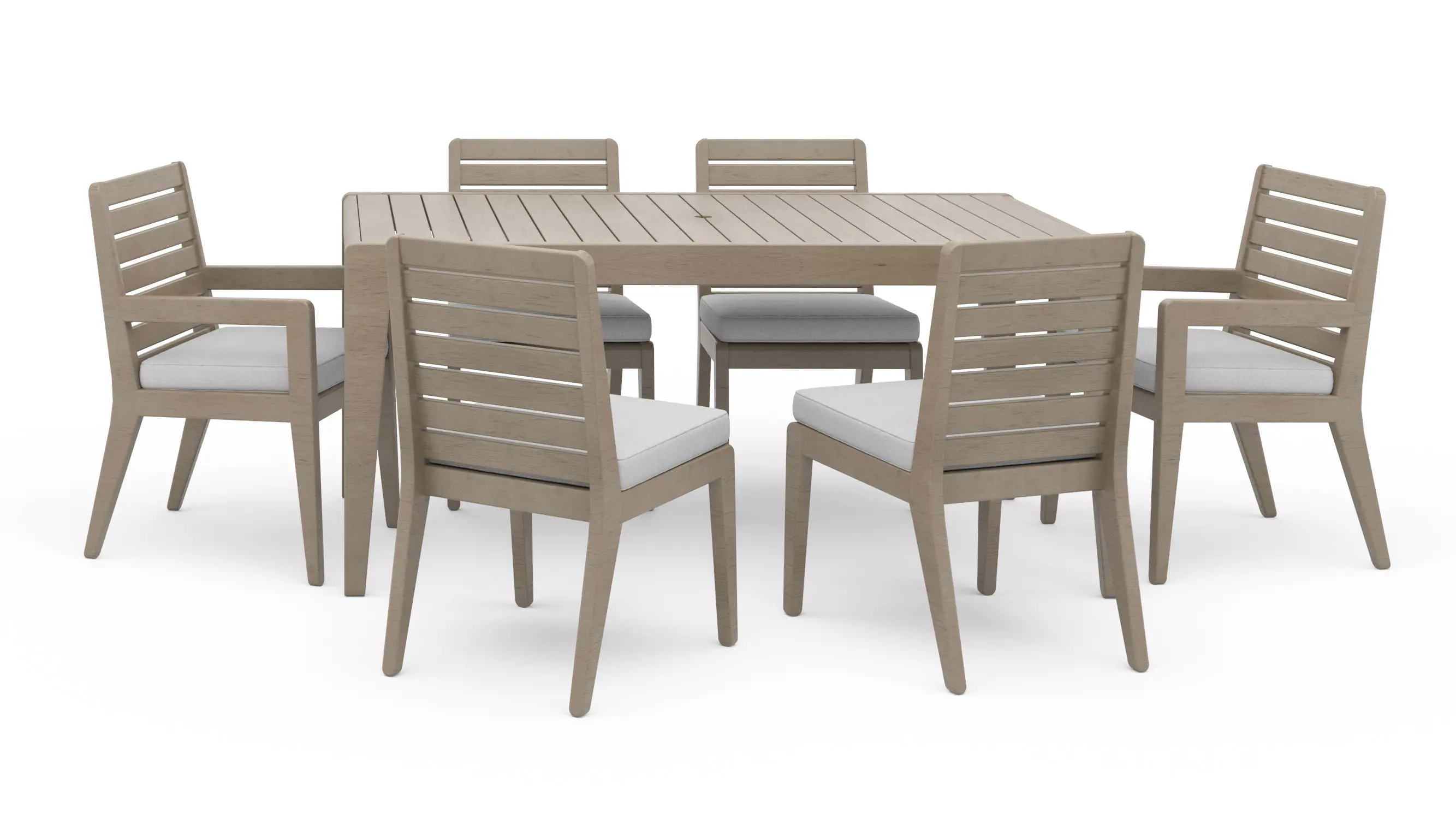 5675-318180Q Sustain 7 Piece Brown Patio Dining Set-1