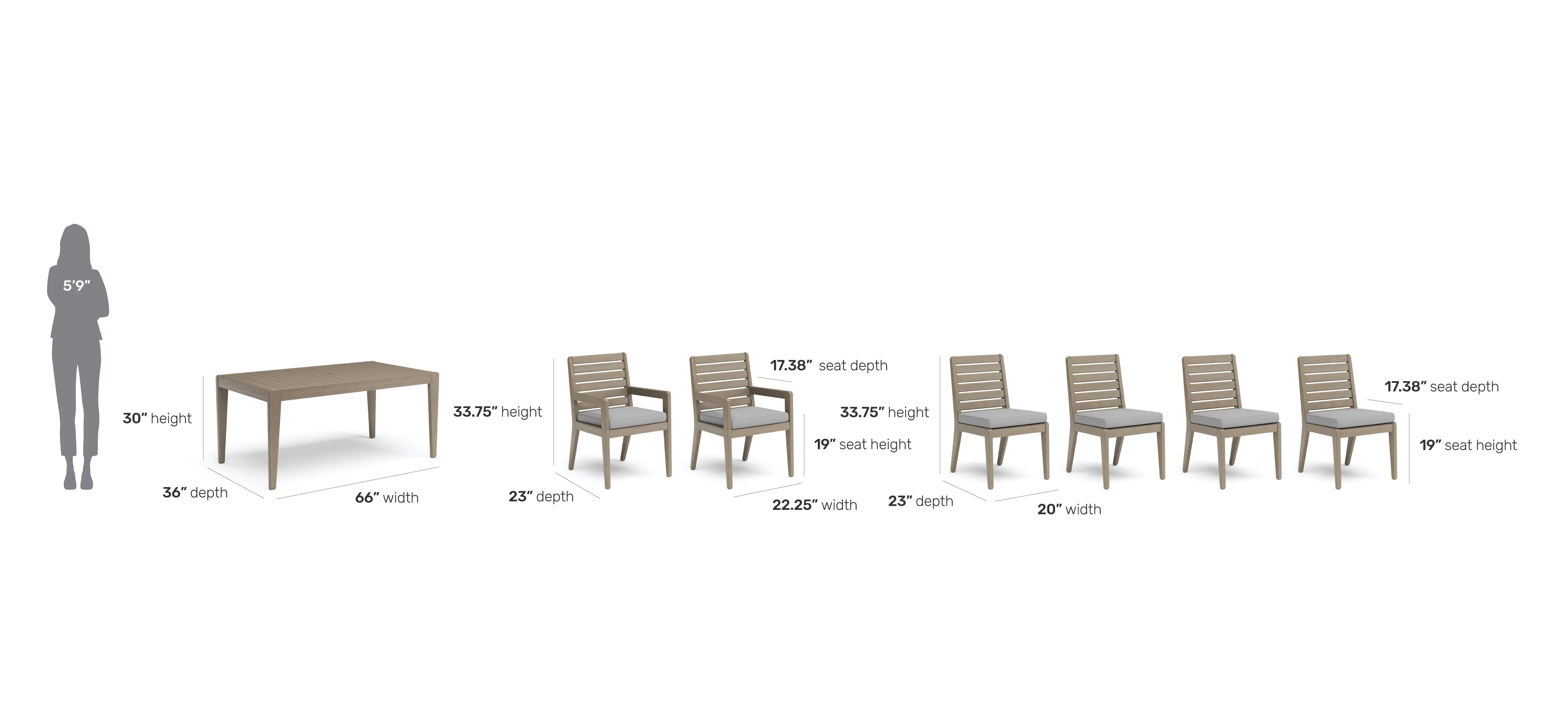 5675-318180Q Sustain 7 Piece Brown Patio Dining Set-6
