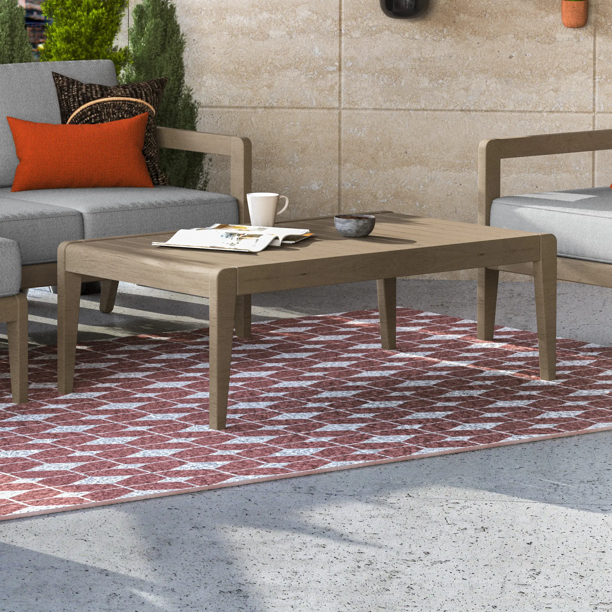 5675-21 Sustain Brown Outdoor Coffee Table-2