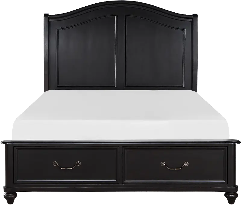 Herman Charcoal Brown Queen Storage Bed