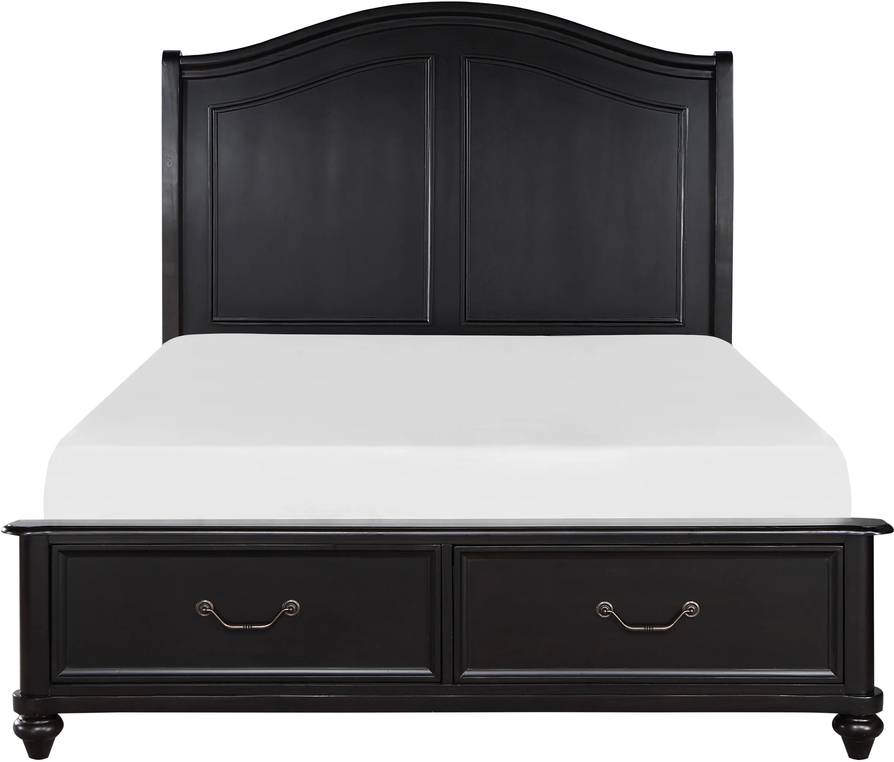 Herman Charcoal Brown King Storage Bed-1