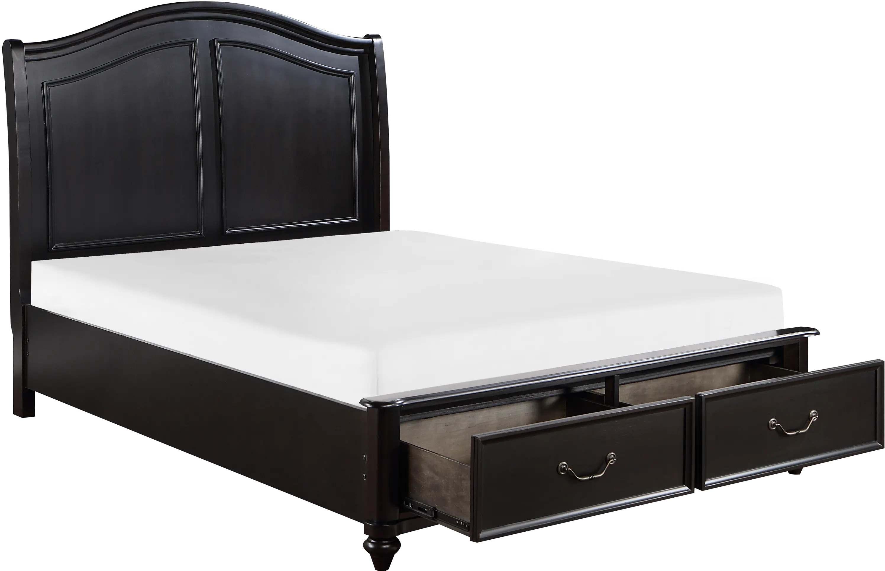 Herman Charcoal Brown King Storage Bed-2