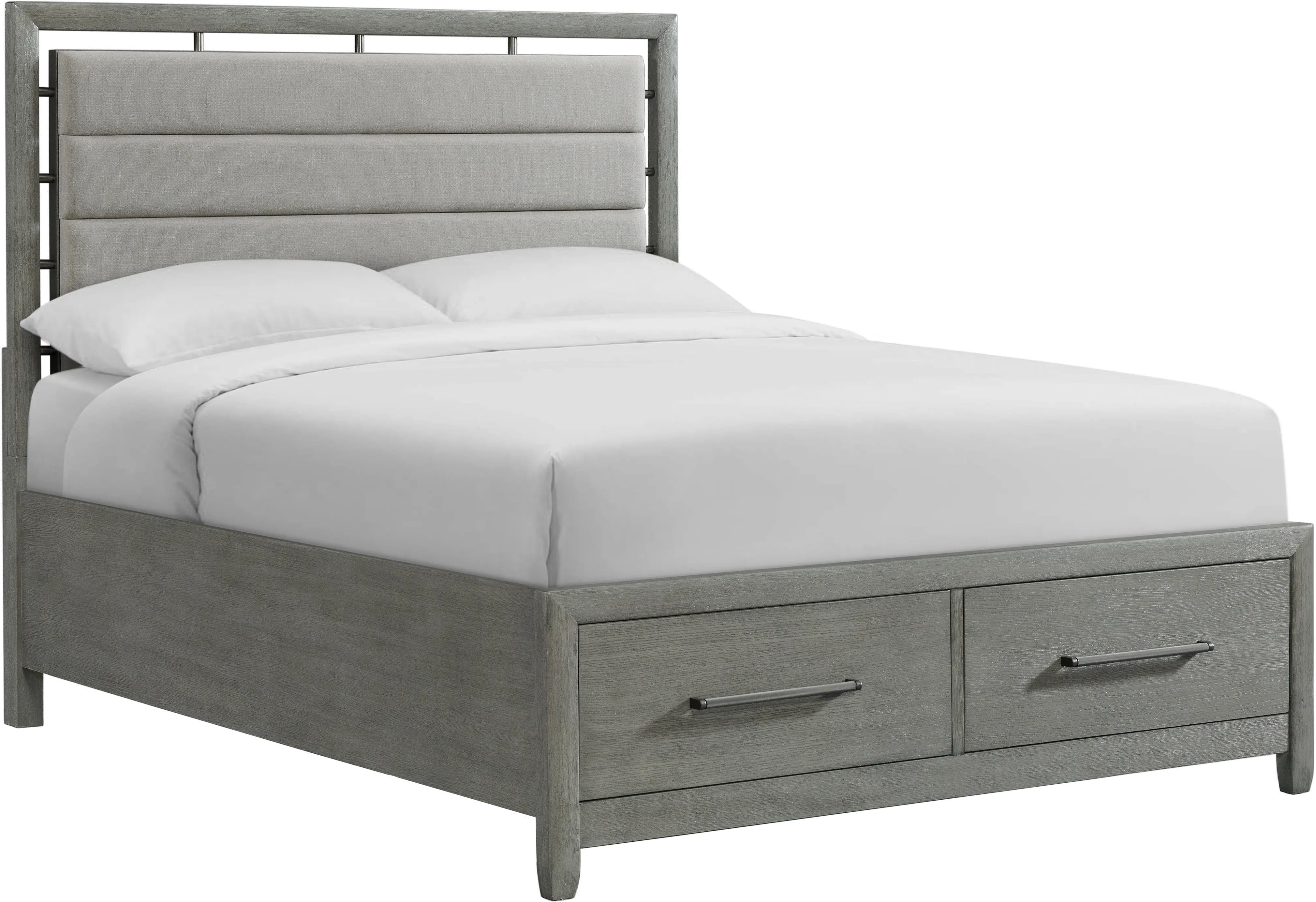 Chelsea Gray Queen Storage Bed-1