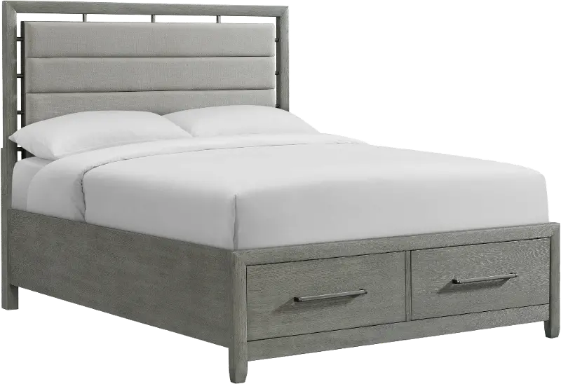 Chelsea Gray Queen Storage Bed