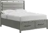 Chelsea Gray King Storage Bed