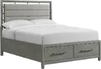 Chelsea Gray King Storage Bed