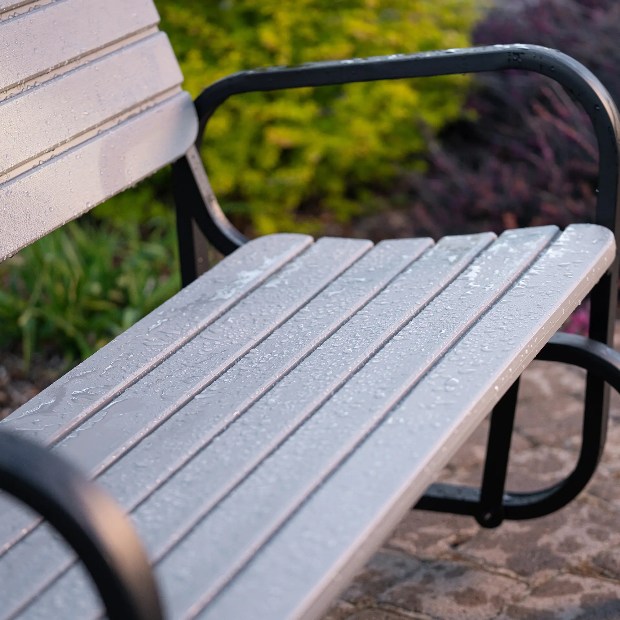 60361 Lifetime Gray Outdoor Glider Bench-8