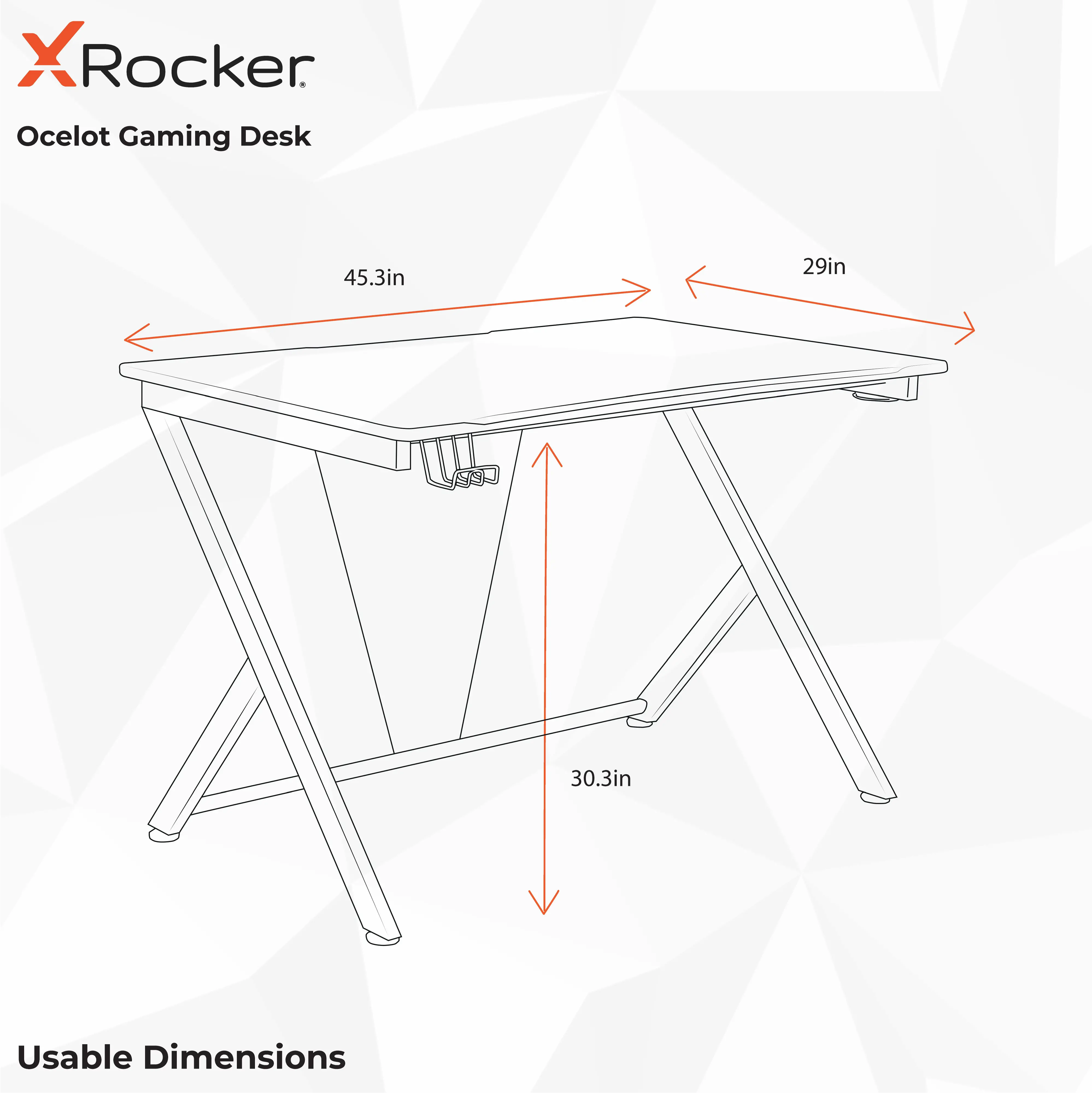 Ocelot Black Gaming Desk-7