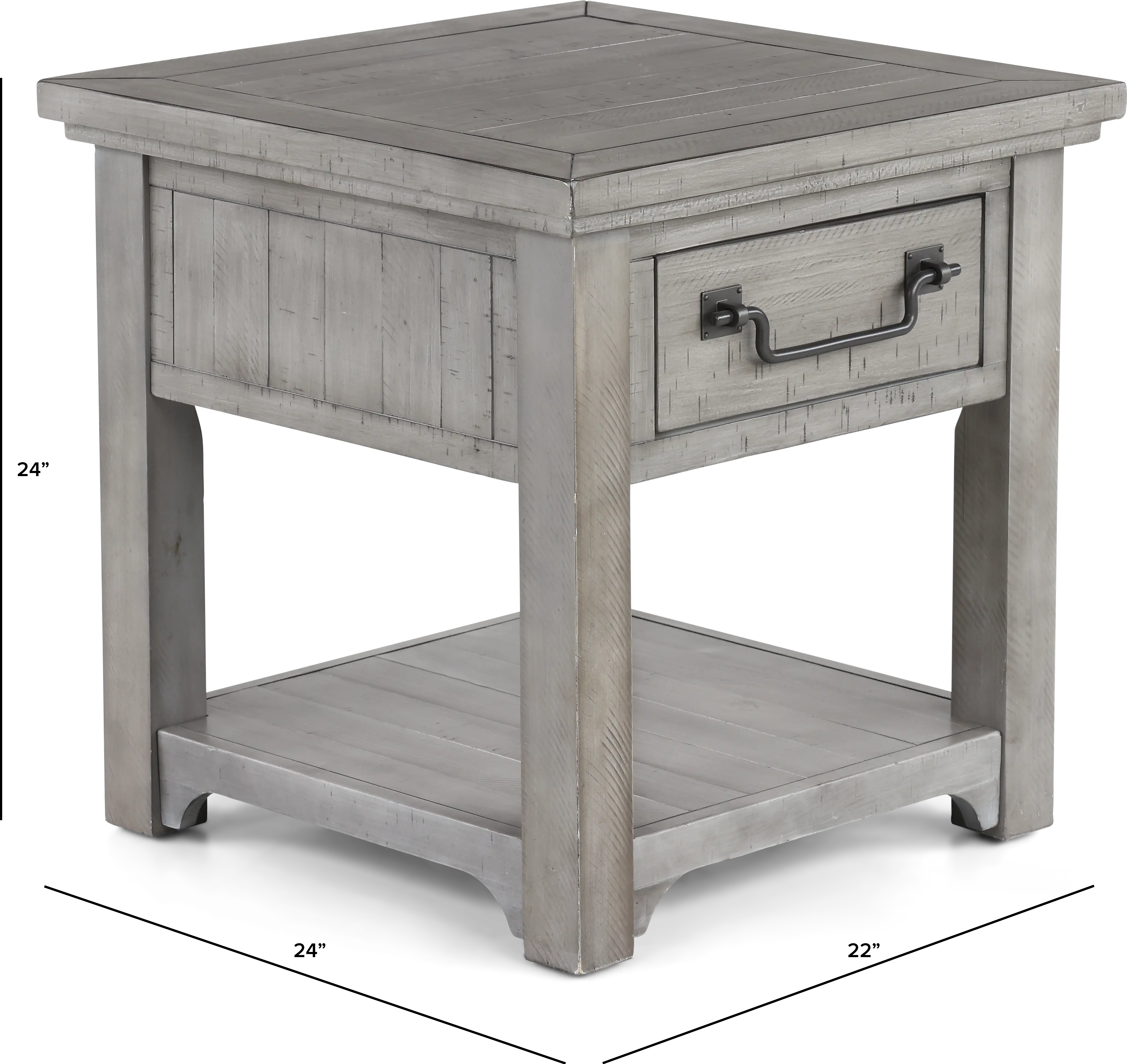 Beach House Gray End Table-3