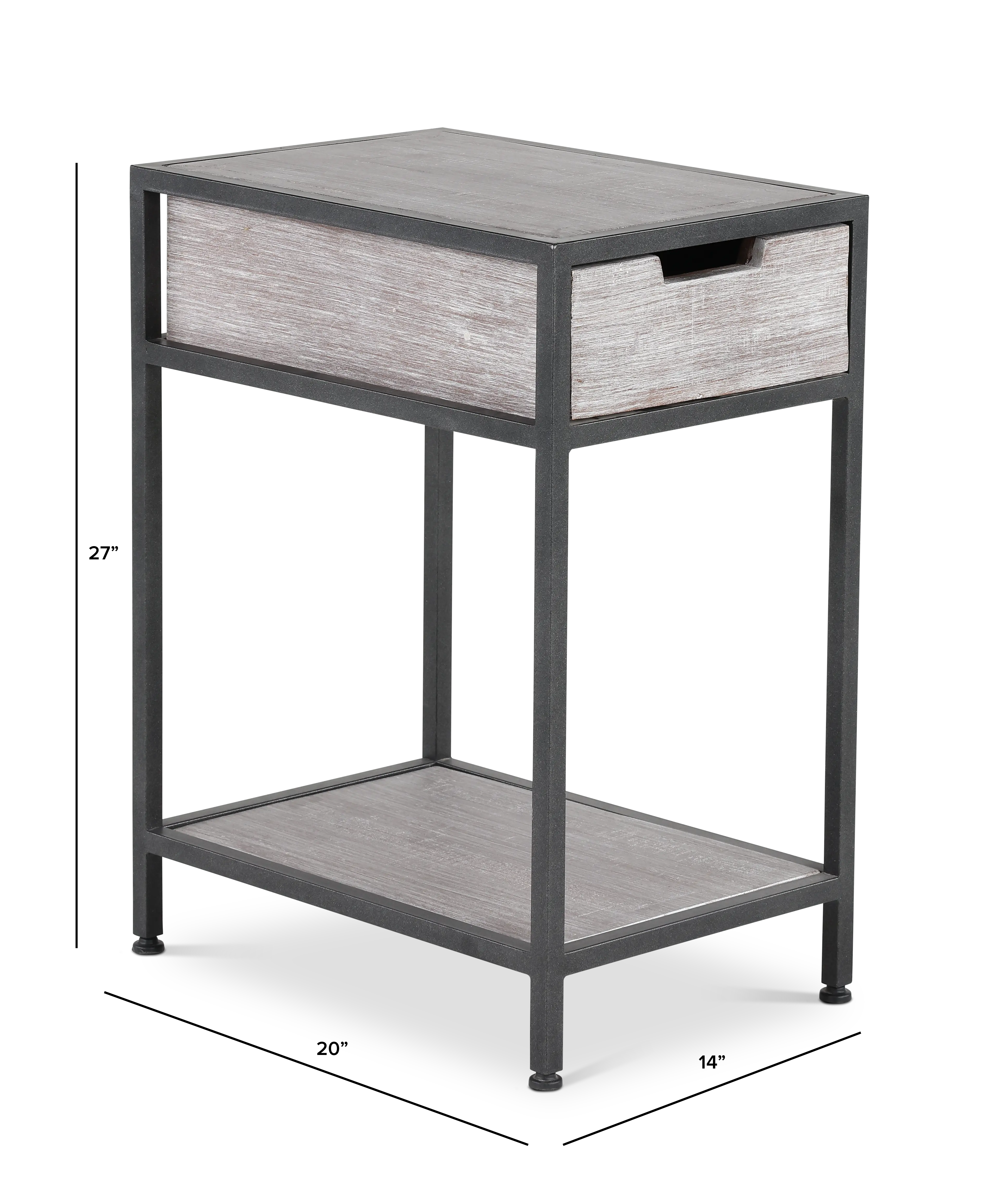 Edgewood Gray Side Table-3