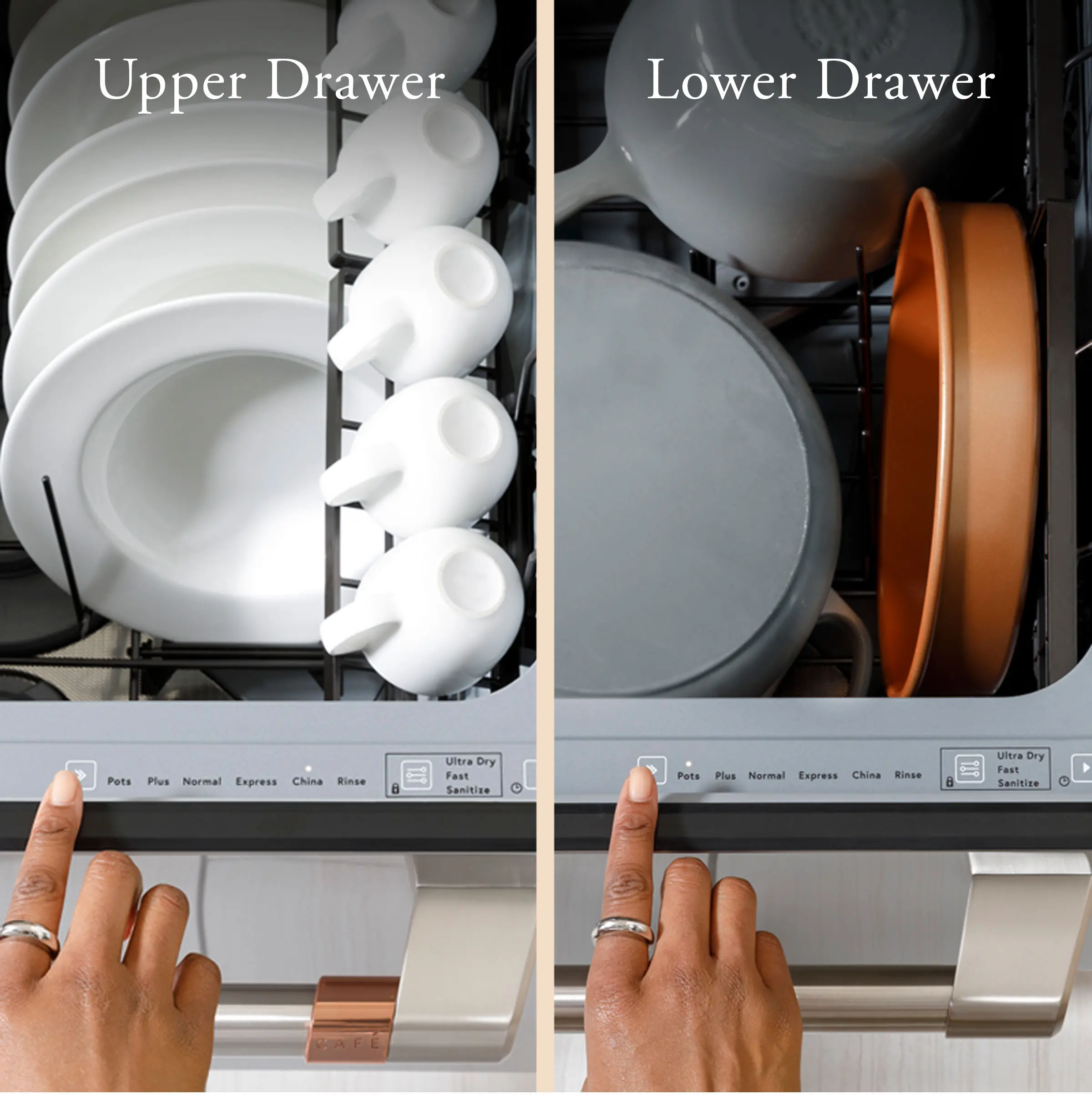 CDD420P2TS1 Cafe Double Drawer Dishwasher - Stainless Steel-5