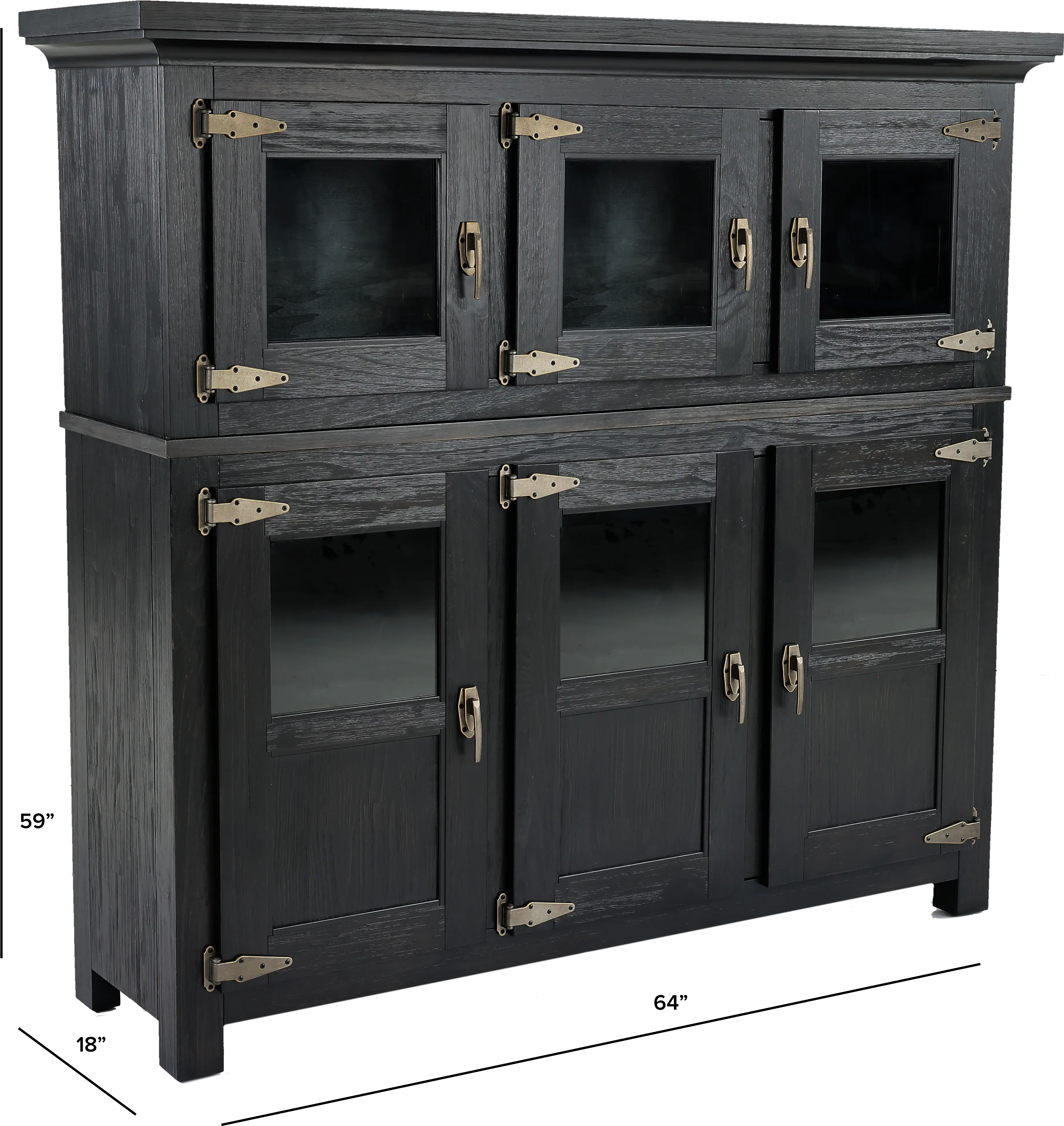 Sierra Black Dining Display Cabinet-3