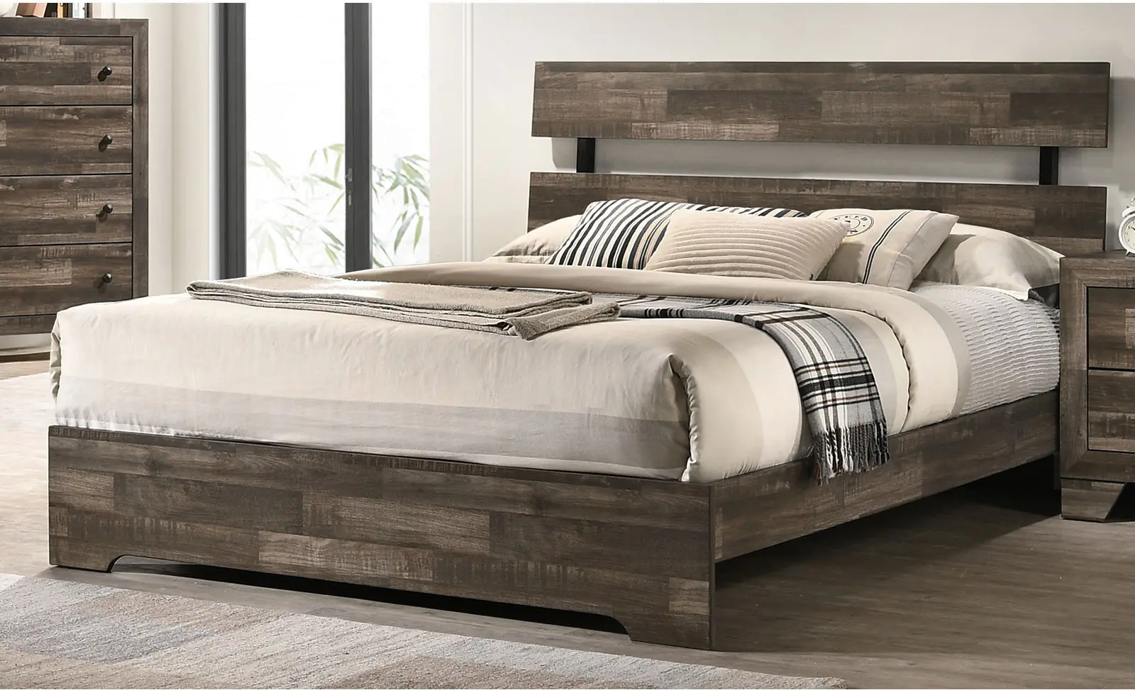 Alix Gray King Platform Bed-2