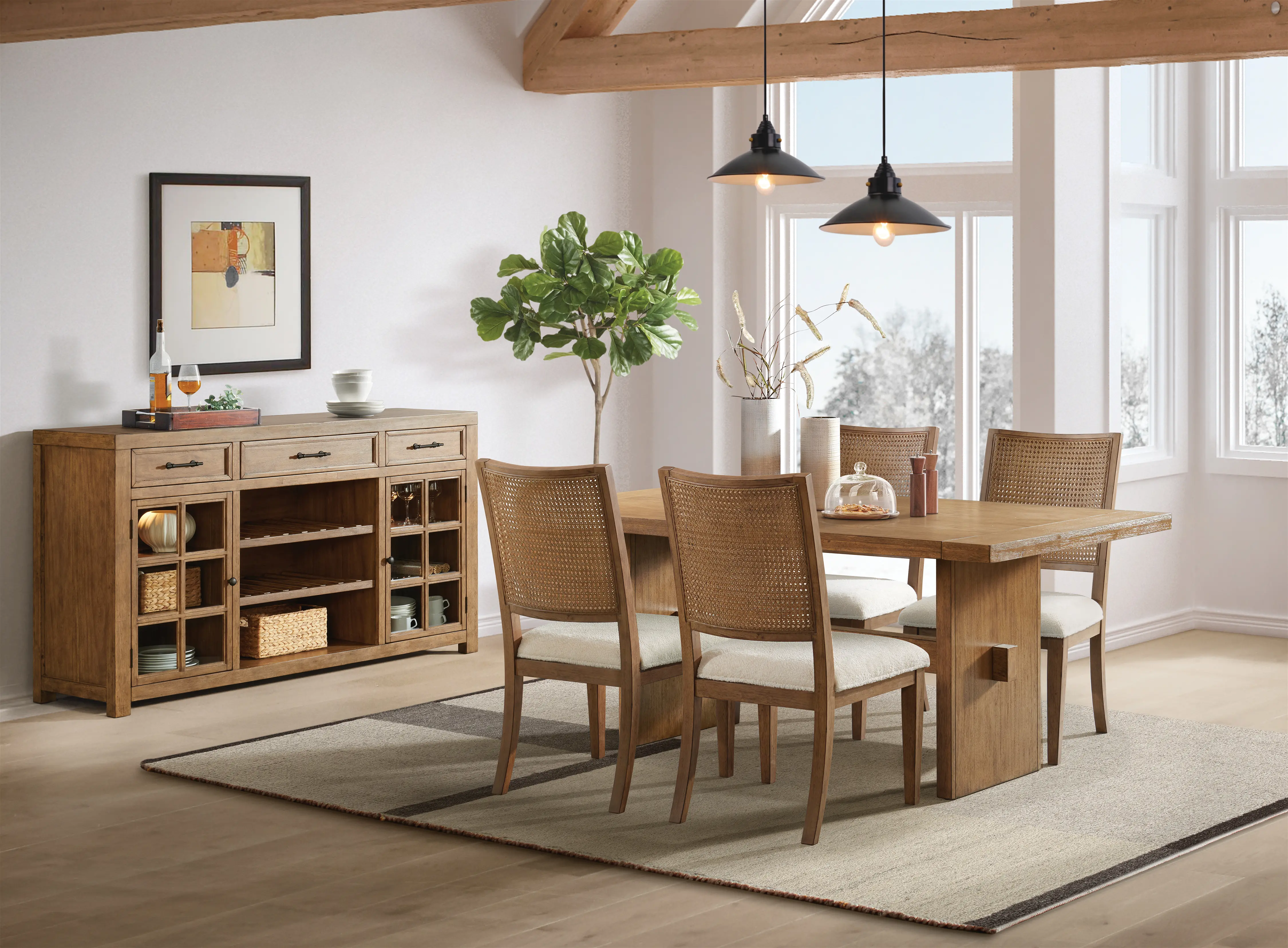 Bozeman Brown 5 Piece Dining Room Set-2