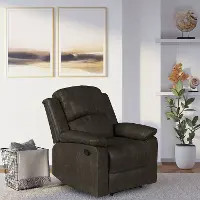 RC-DBYKU3008 Relax-A-Lounger Dayton Java Faux Leather Recliner