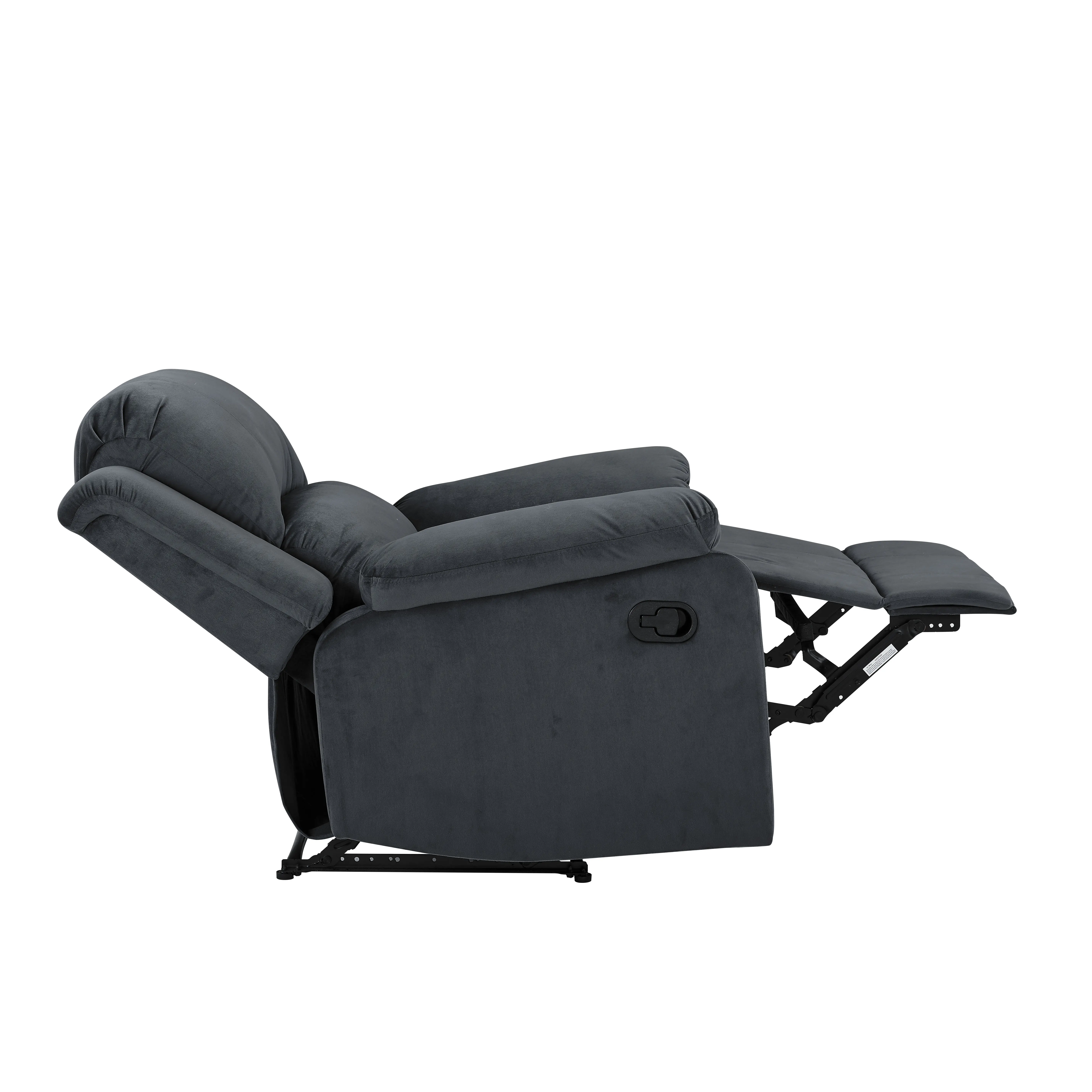 RC-DBYM2616 Relax-A-Lounger Dayton Gray Microfiber Recliner-5
