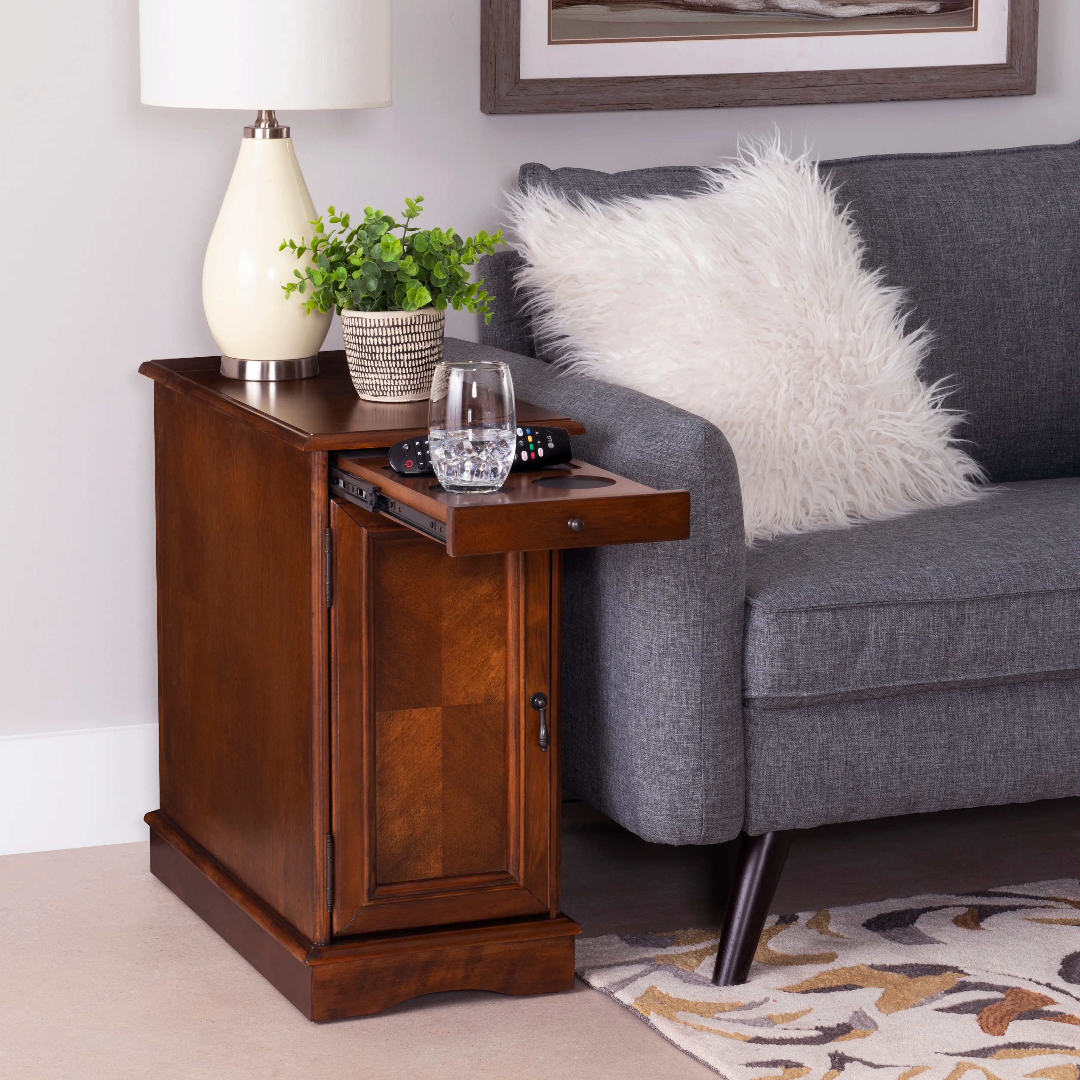 Butler Hazelnut Side table-2