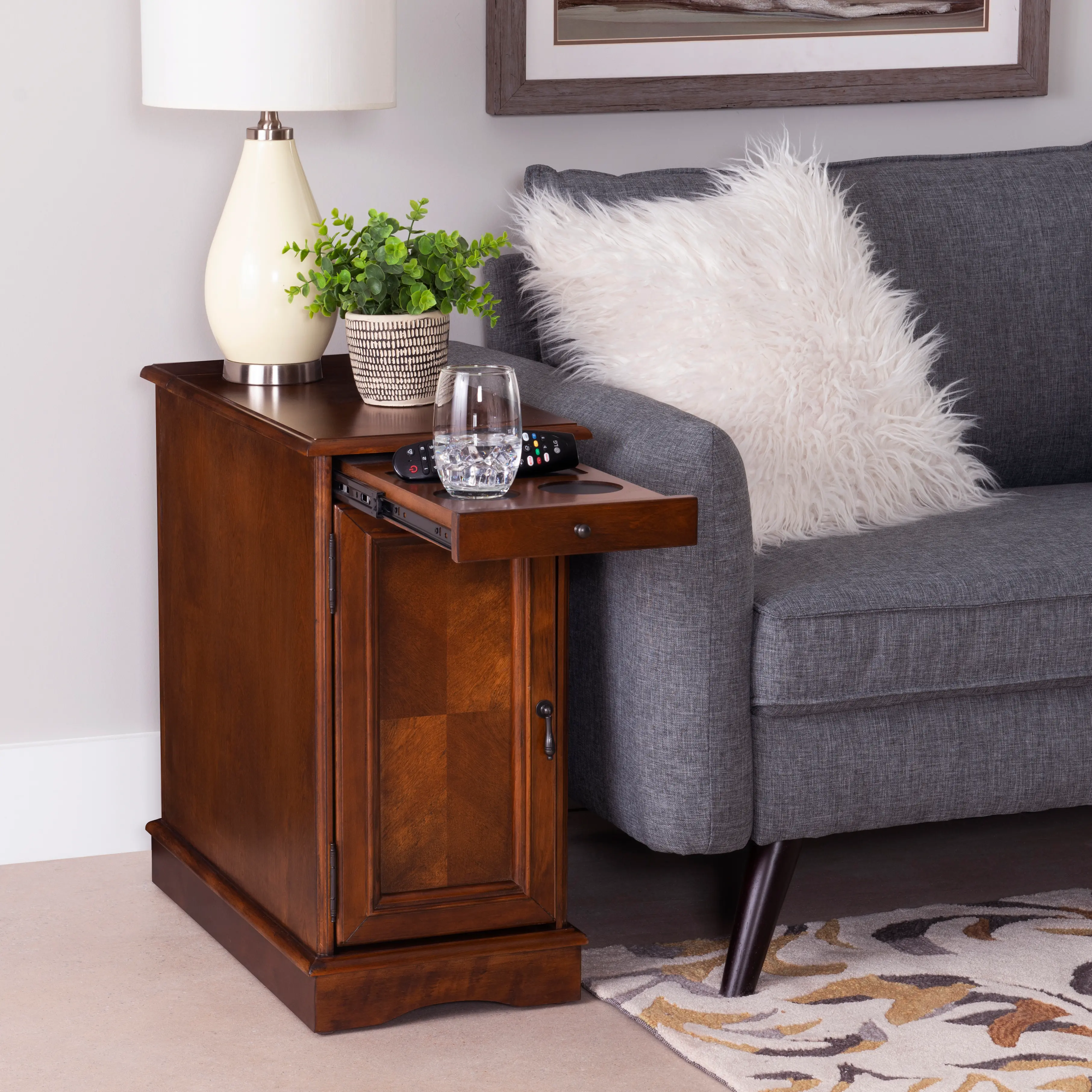 Butler Hazelnut Side table-2
