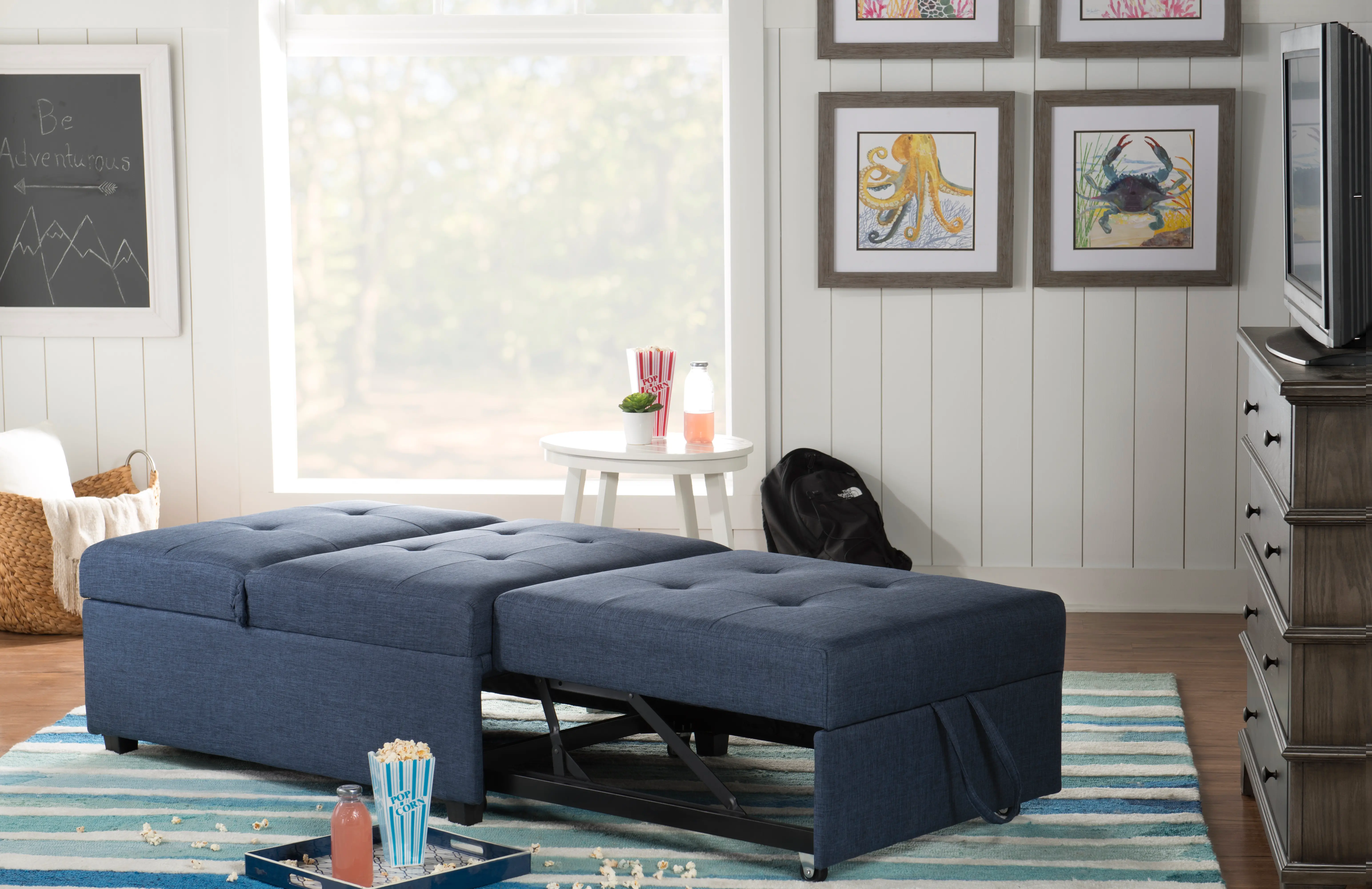 Dozer Blue Sofa Bed-2