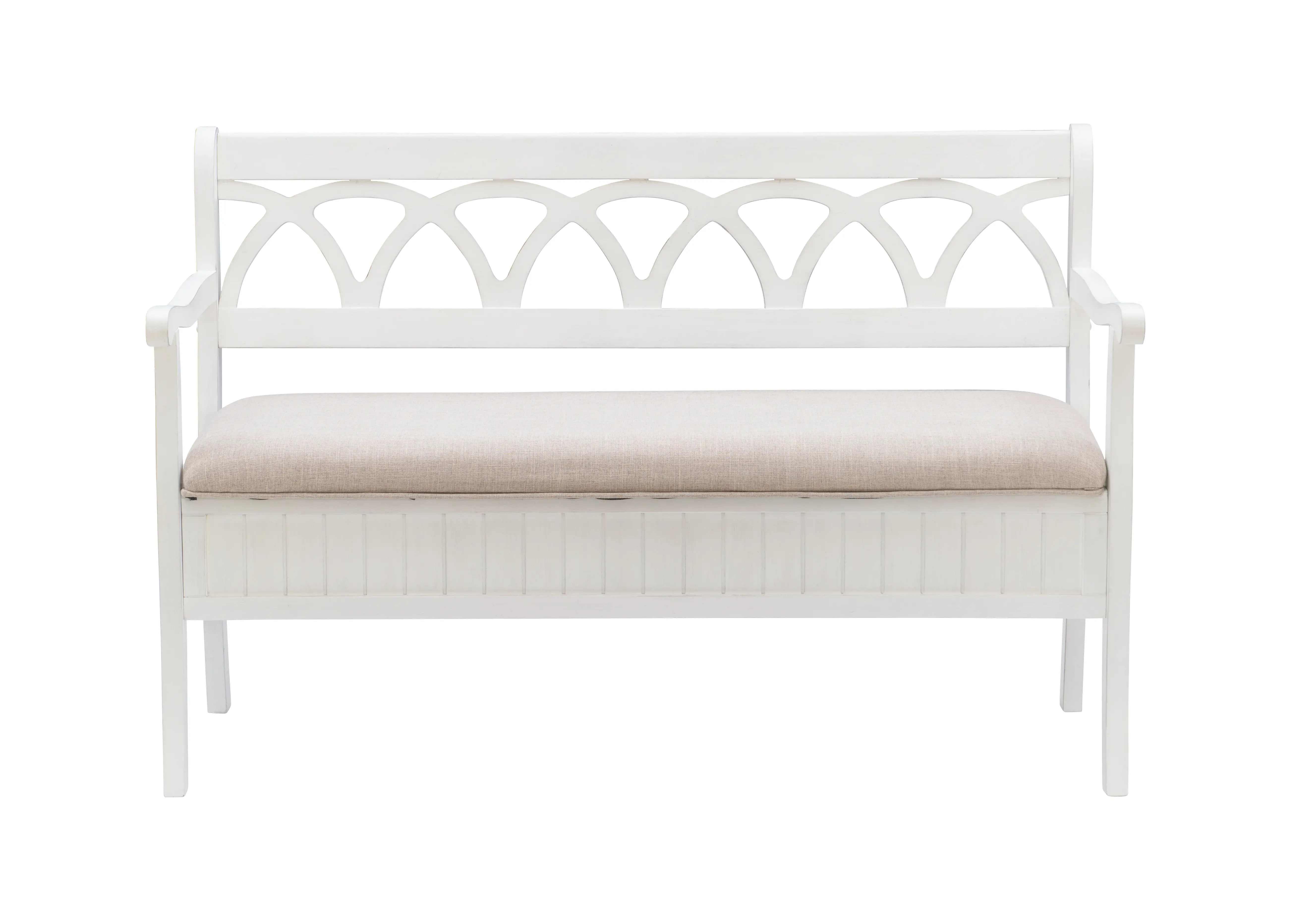 Winslett White Storage Bench-1