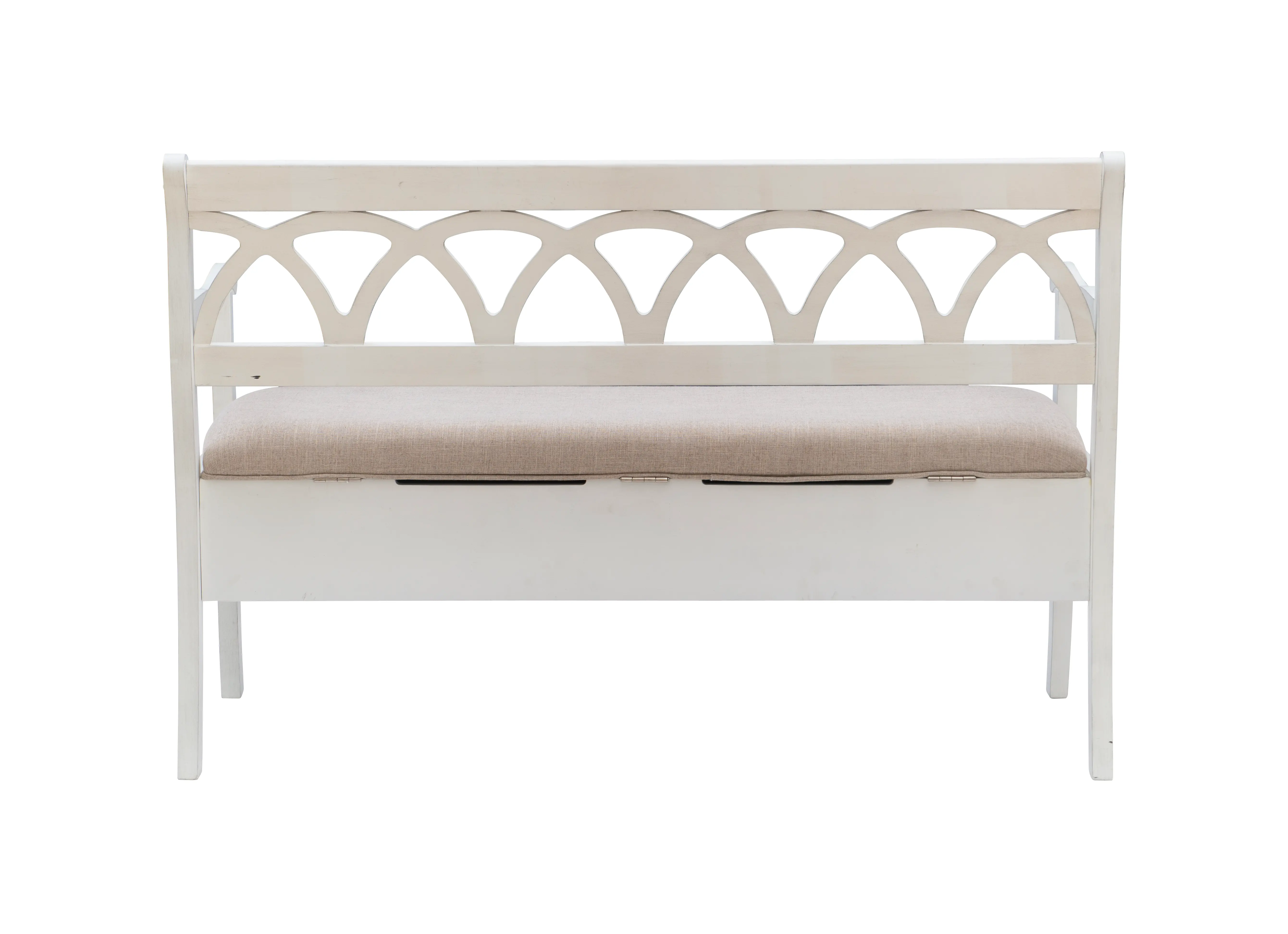 Winslett White Storage Bench-4