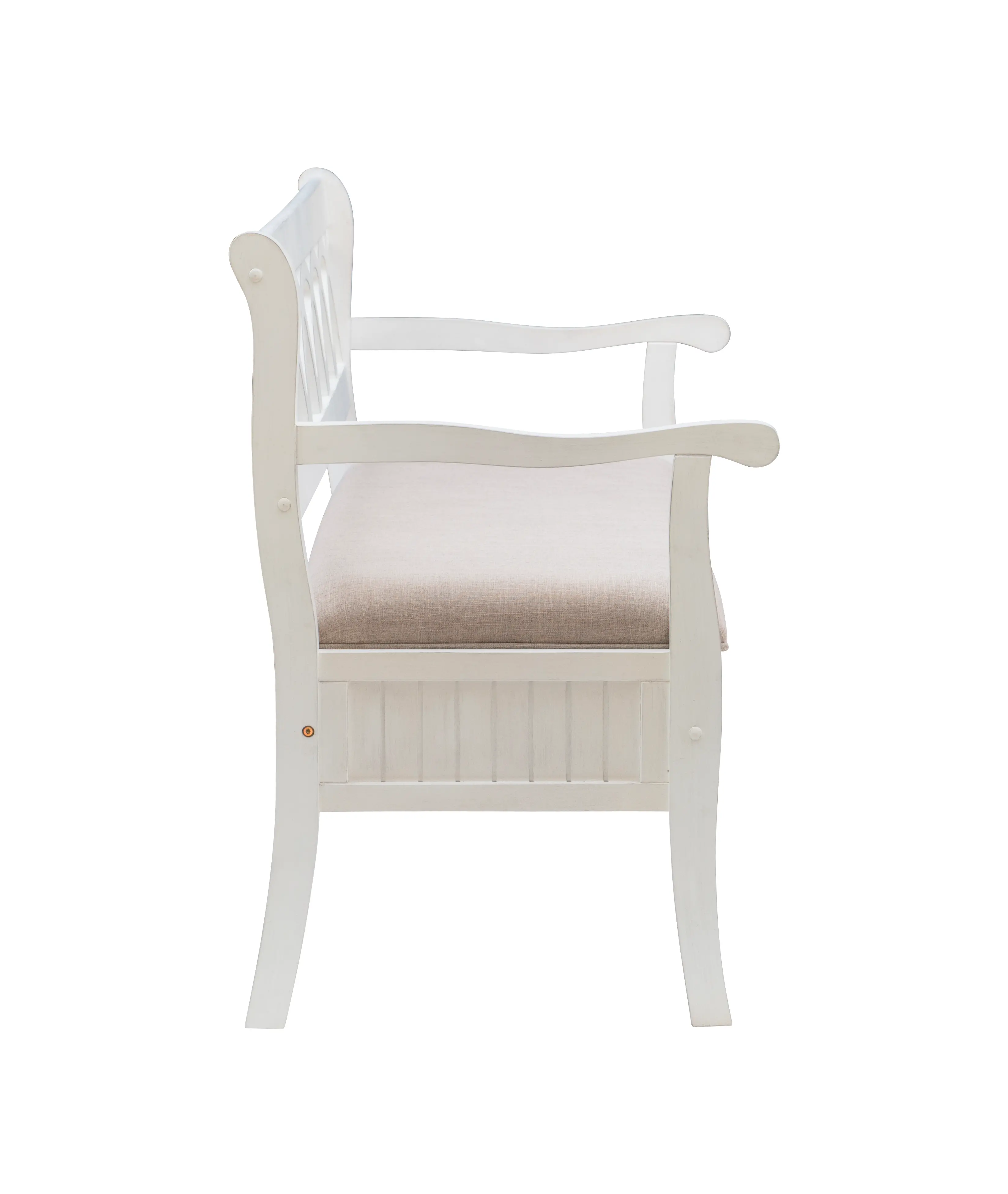 Winslett White Storage Bench-5