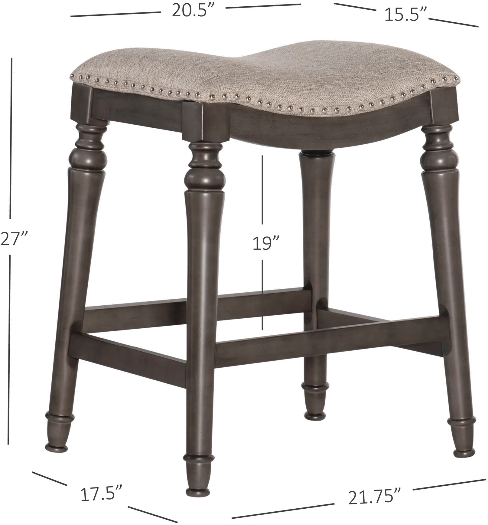 Lockhart Gray Counter Height Stool-5