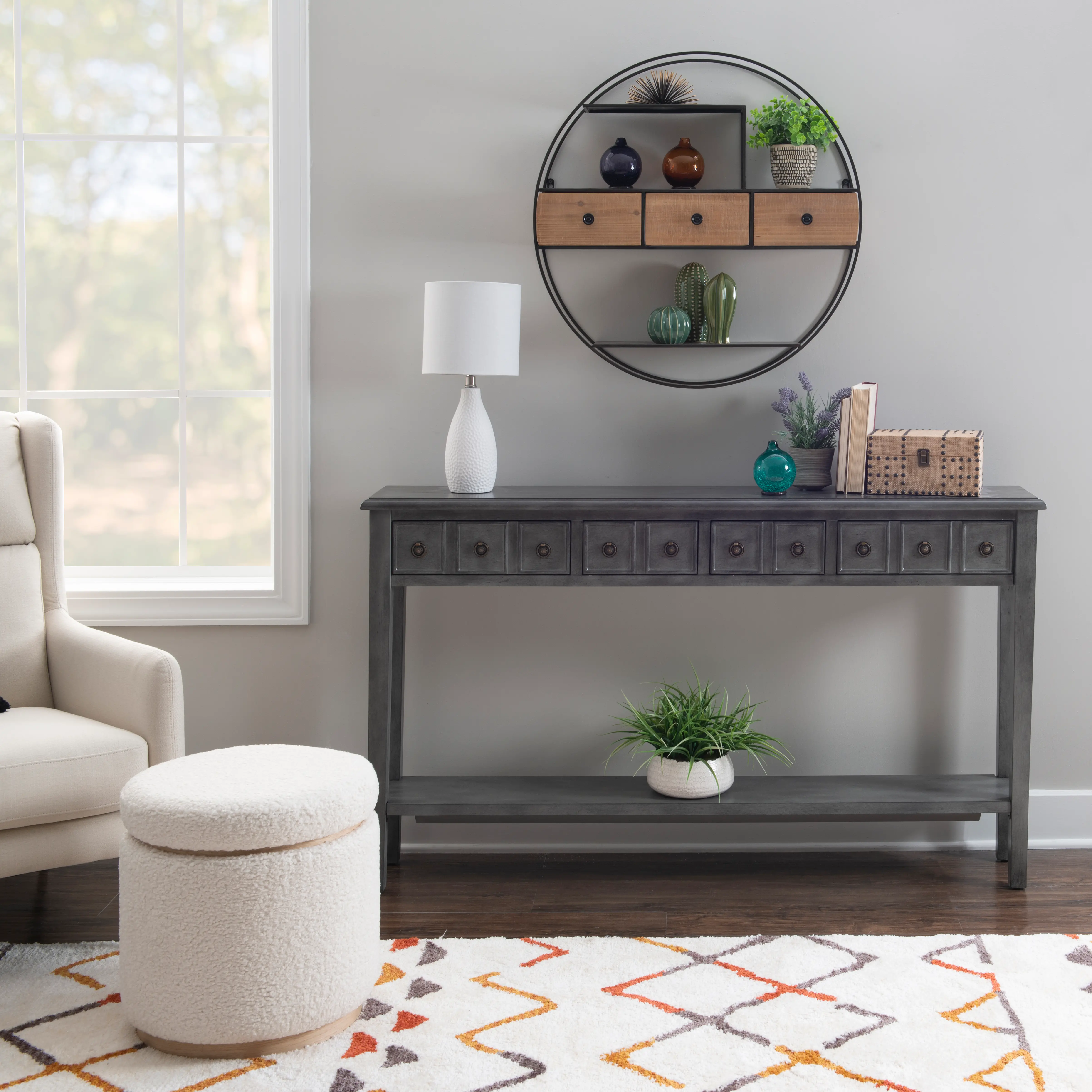 Sadie Gray Long Console Table-2
