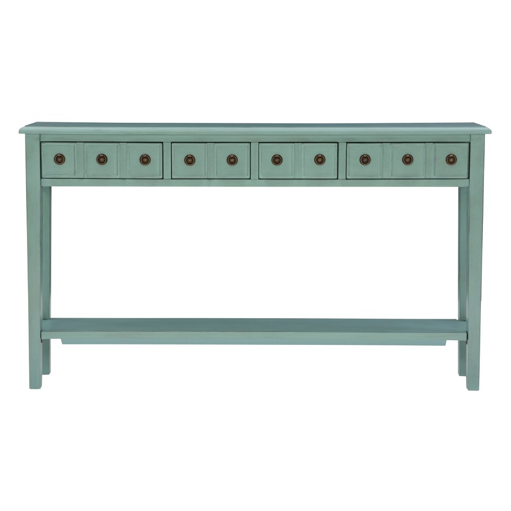 Sadie Teal Long Console Table
