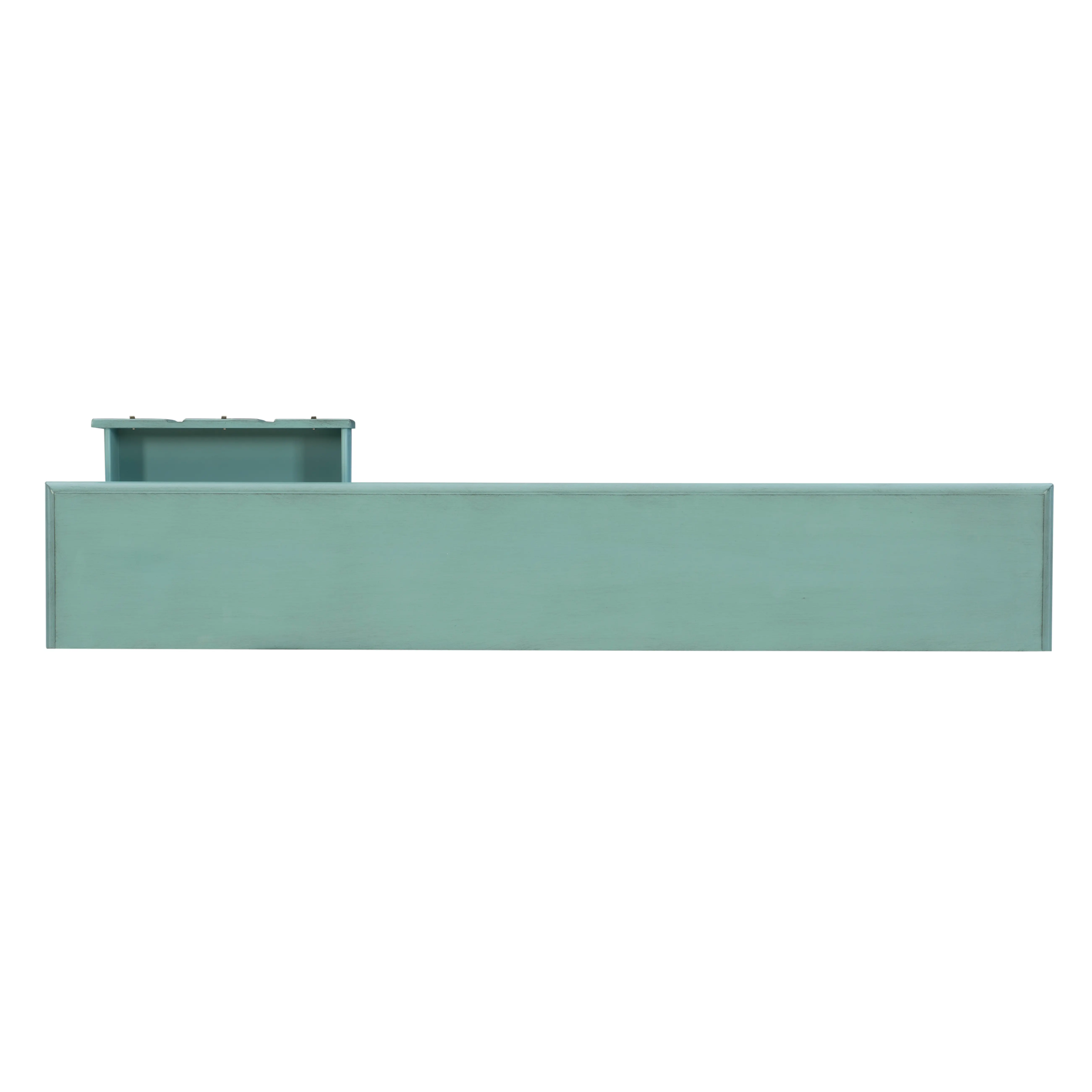 Sadie Teal Long Console Table-6