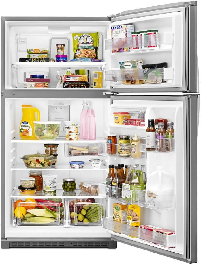 WRT541SZDM-SPECIAL Whirlpool 21 Cu Ft Top Freezer Refrigerator - Monochromatic Stainless Steel-2