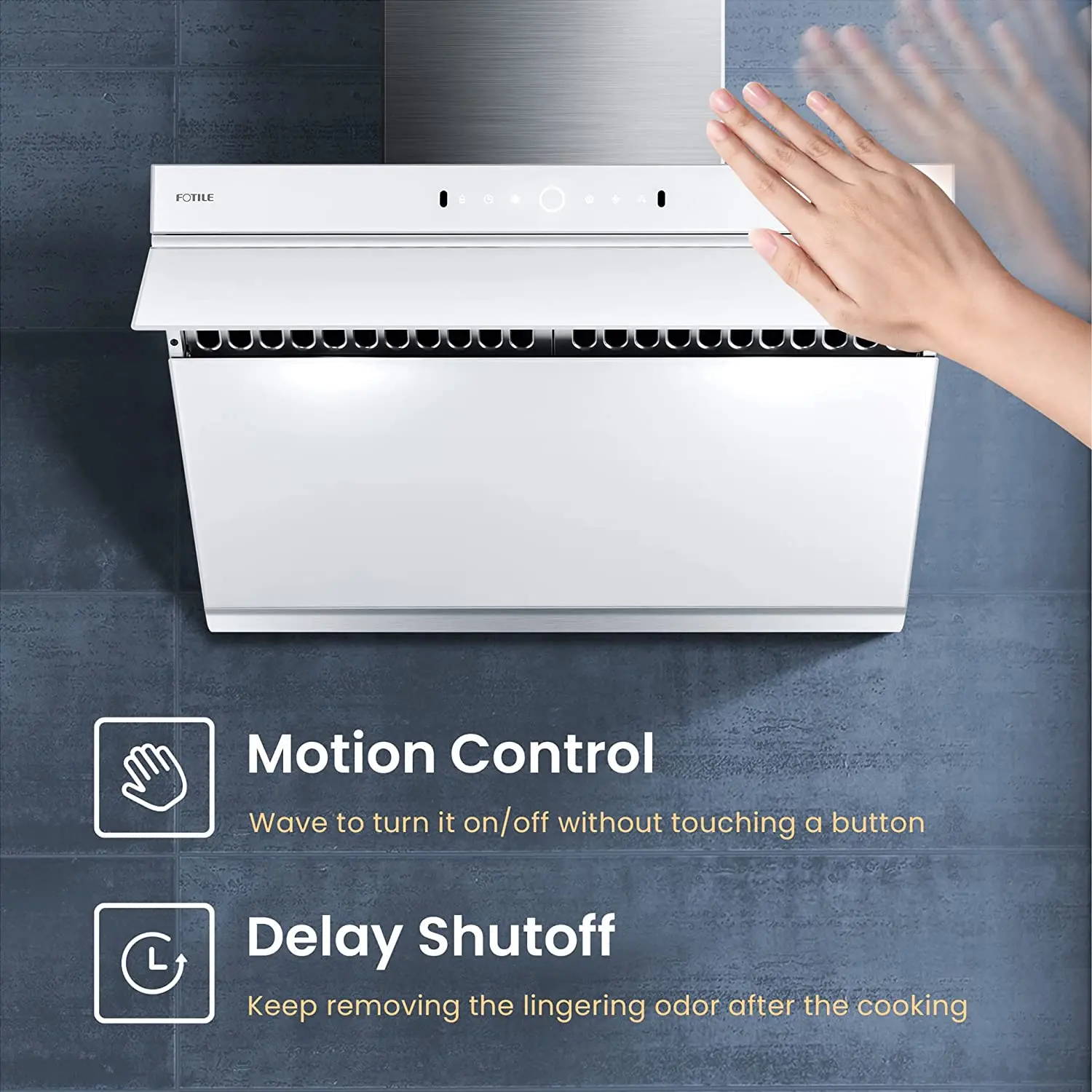 FOTILE V Series 30  White Wall Mount Range Hood-5