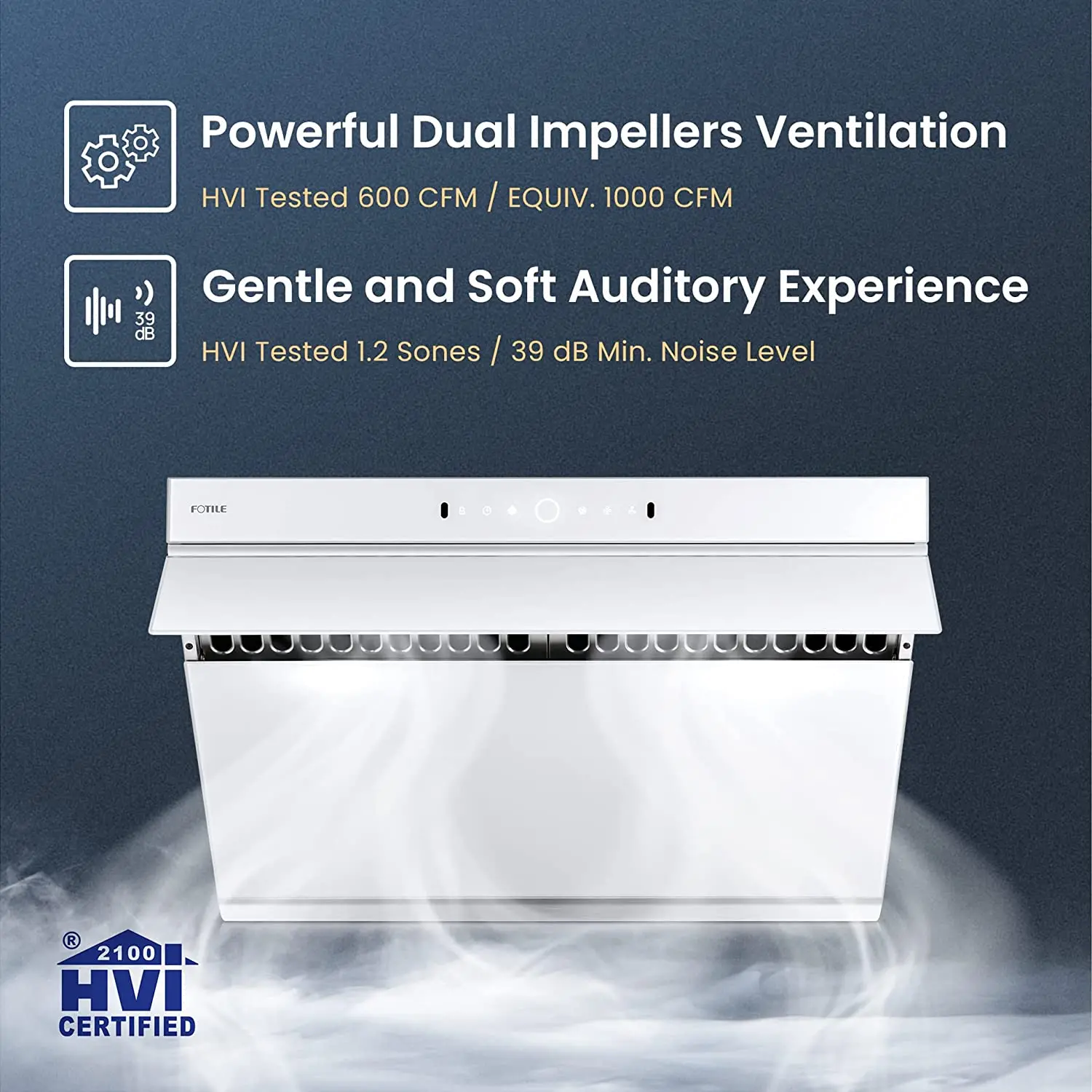 FOTILE V Series 30  White Wall Mount Range Hood-6