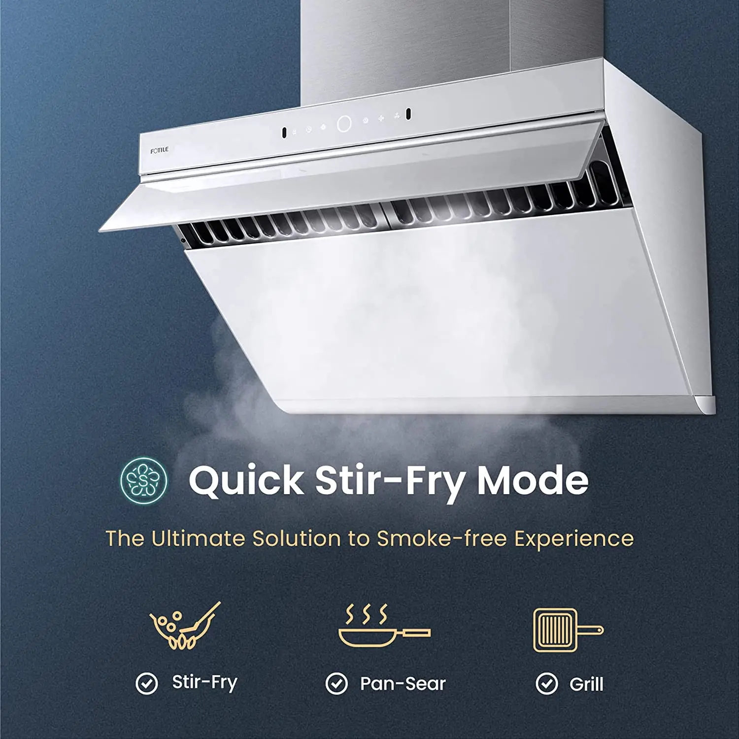 FOTILE V Series 30  White Wall Mount Range Hood-7