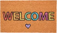 107881729 Pastel Rainbow Welcome Doormat