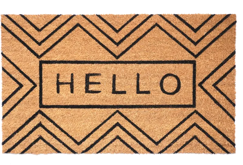 Chevron Hello Doormat