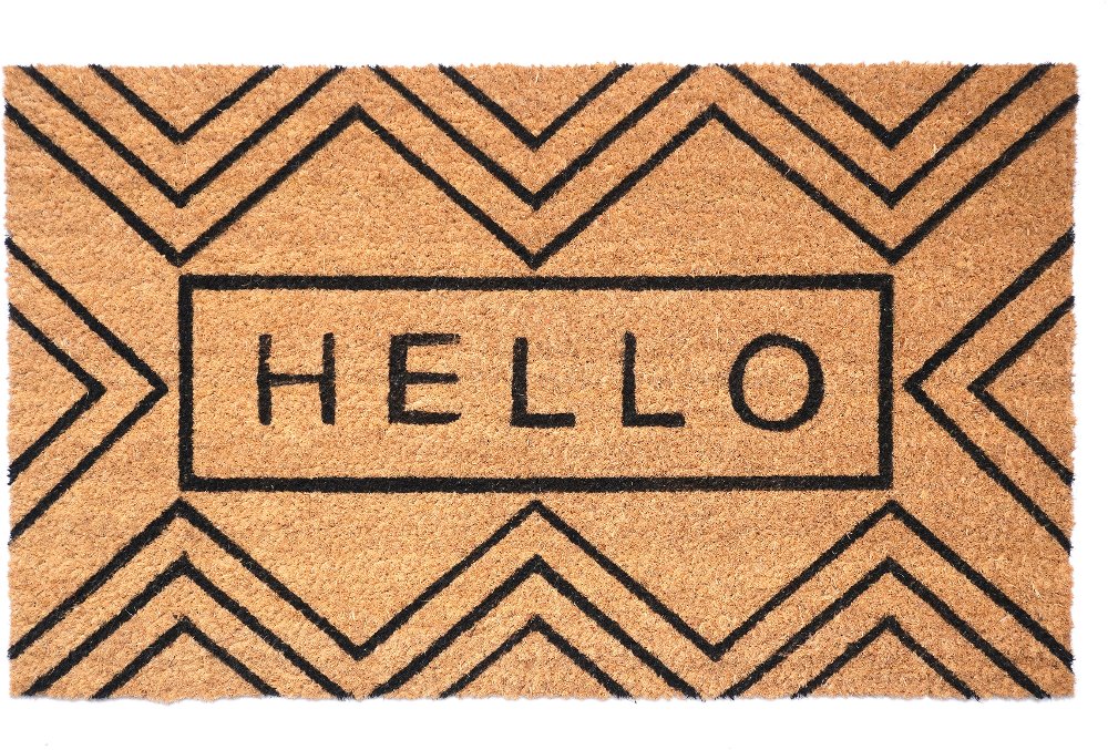 Chevron Hello Doormat