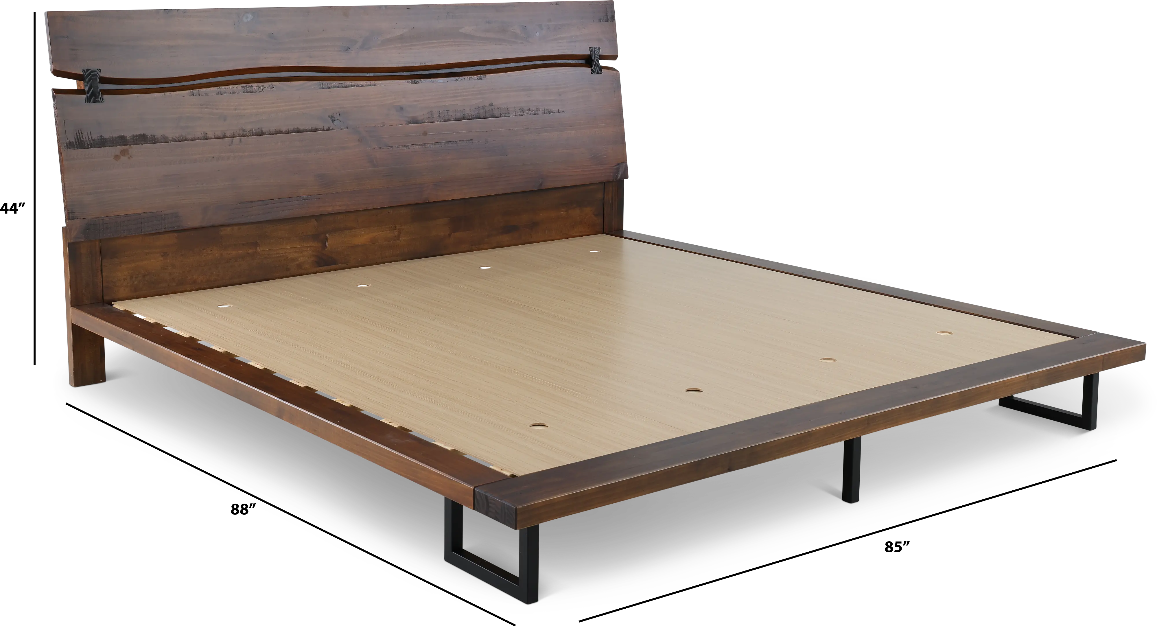 Pasco Brown King Platform Bed-3
