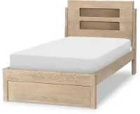 District Weathered Oak Twin Bed with Lights